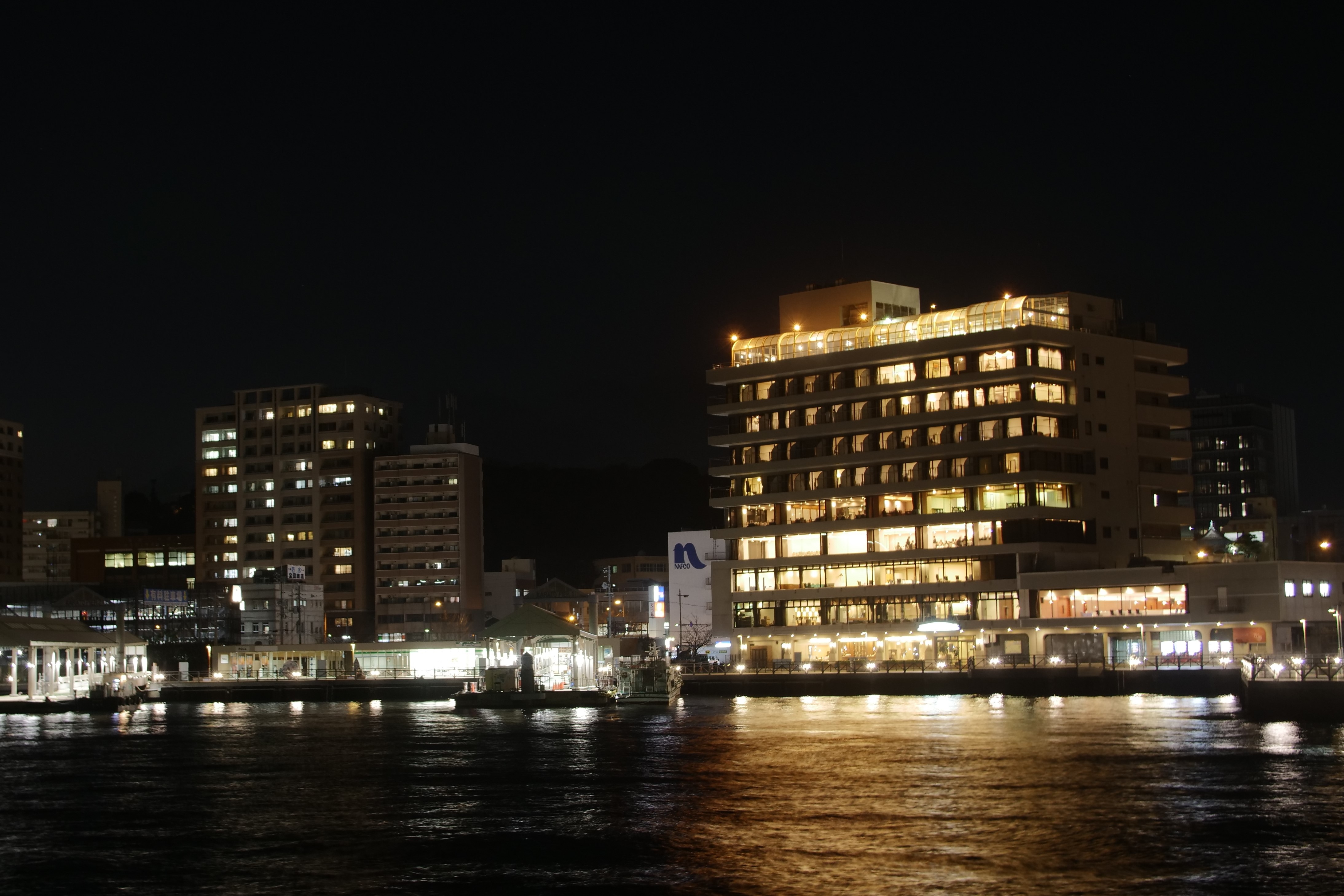 Hotel exterior night