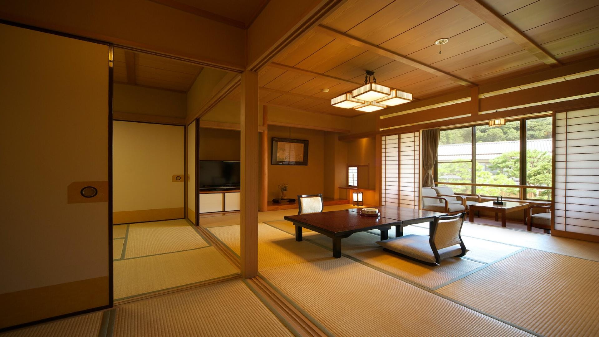 B type garden view Japanese-style room 10 tatami mats + next room with 6 tatami mats