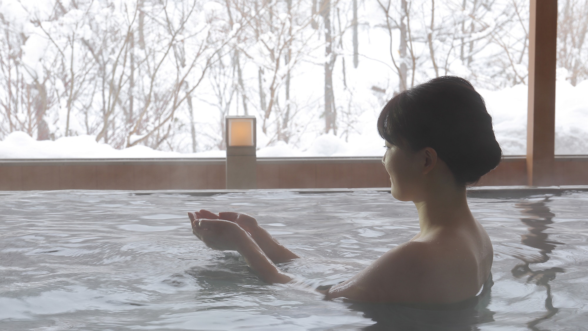 [Open-air observation bath - winter]