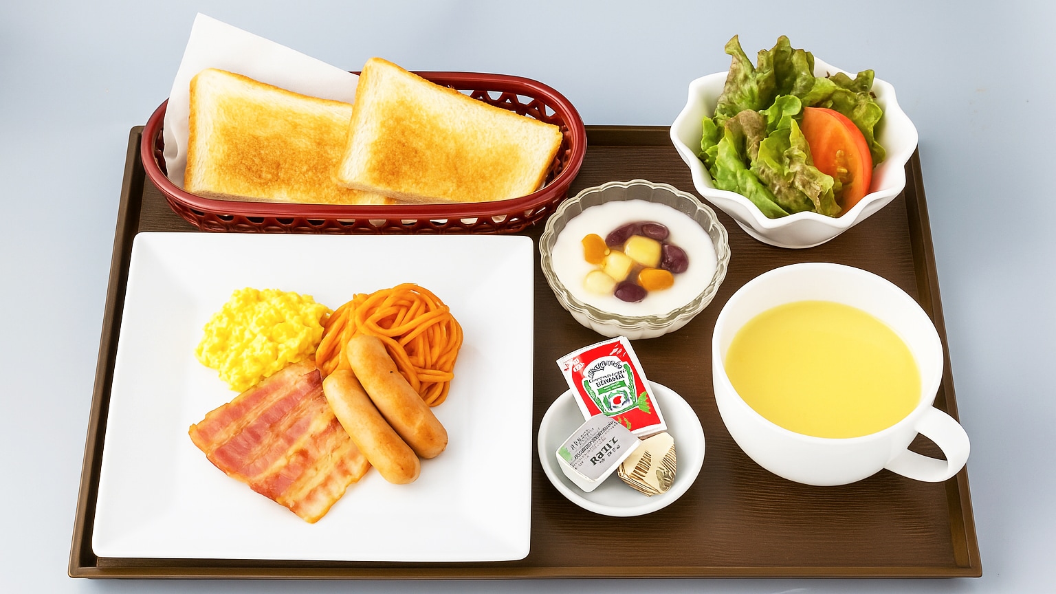 Thực đơn bữa sáng: Đồ ăn phương Tây *Nội dung có thể thay đổi tùy theo tình trạng sẵn có.