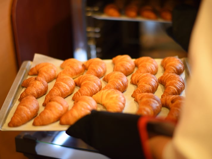 freshly baked croissant