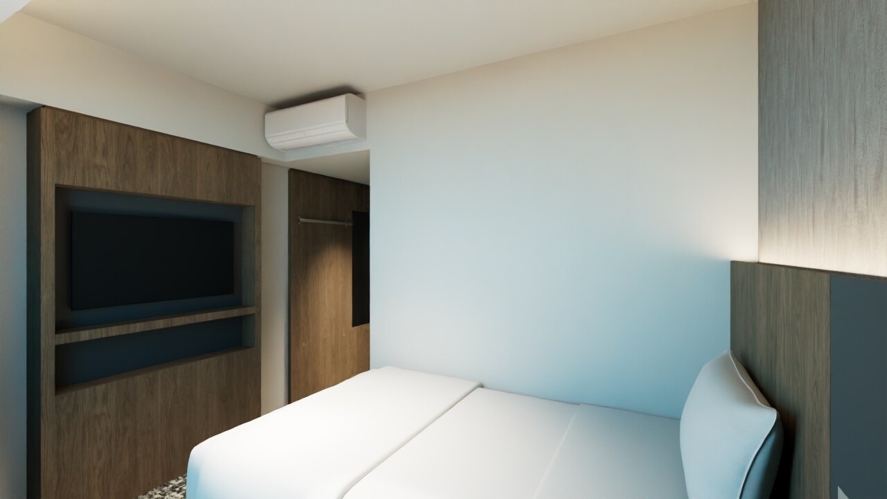 (2) Standard single (semi-double bed) and semi-double