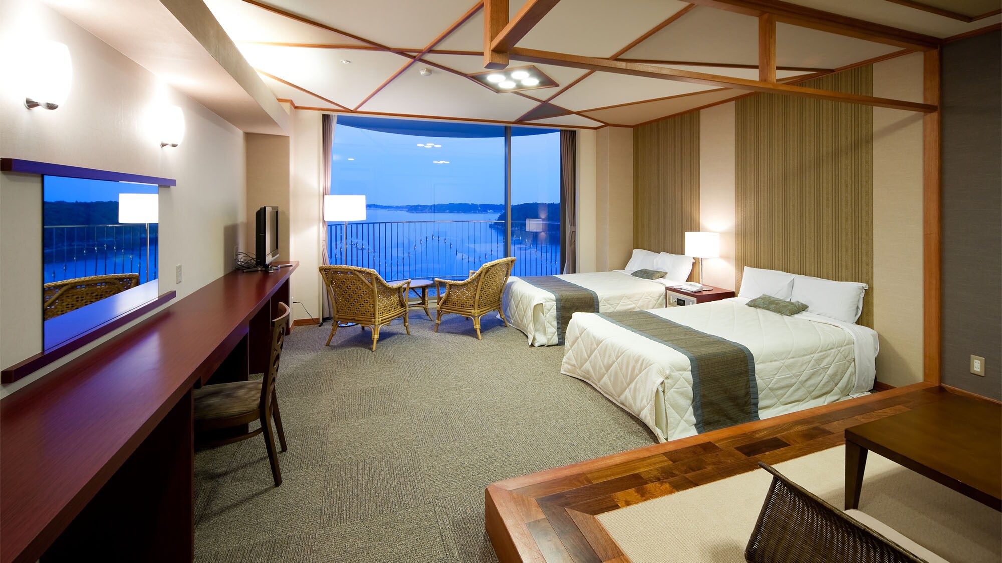 ◆【Bên bờ biển】Phòng Nhật Bản-Tây hiện đại (phòng DX) 50m2 Sức chứa 5 người ◇Không hút thuốc◇ (1)