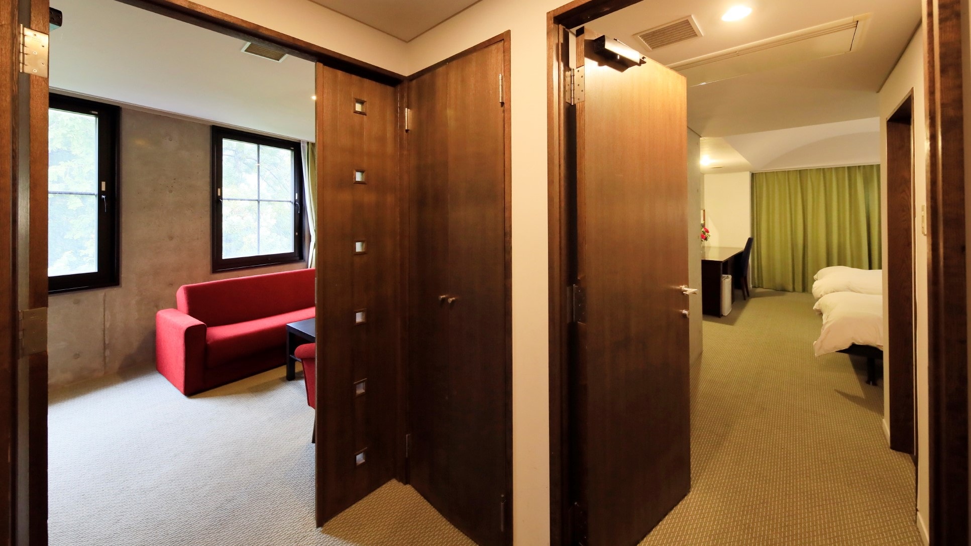 [Wide corner room]