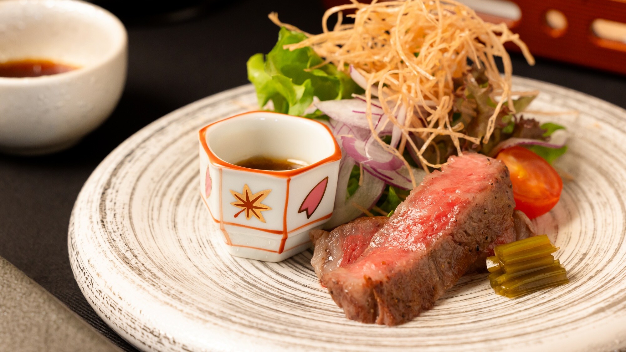[Dinner] Iwate's proud brand beef, which has won the highest honorary award six times at the "National Beef Carcass Competition".