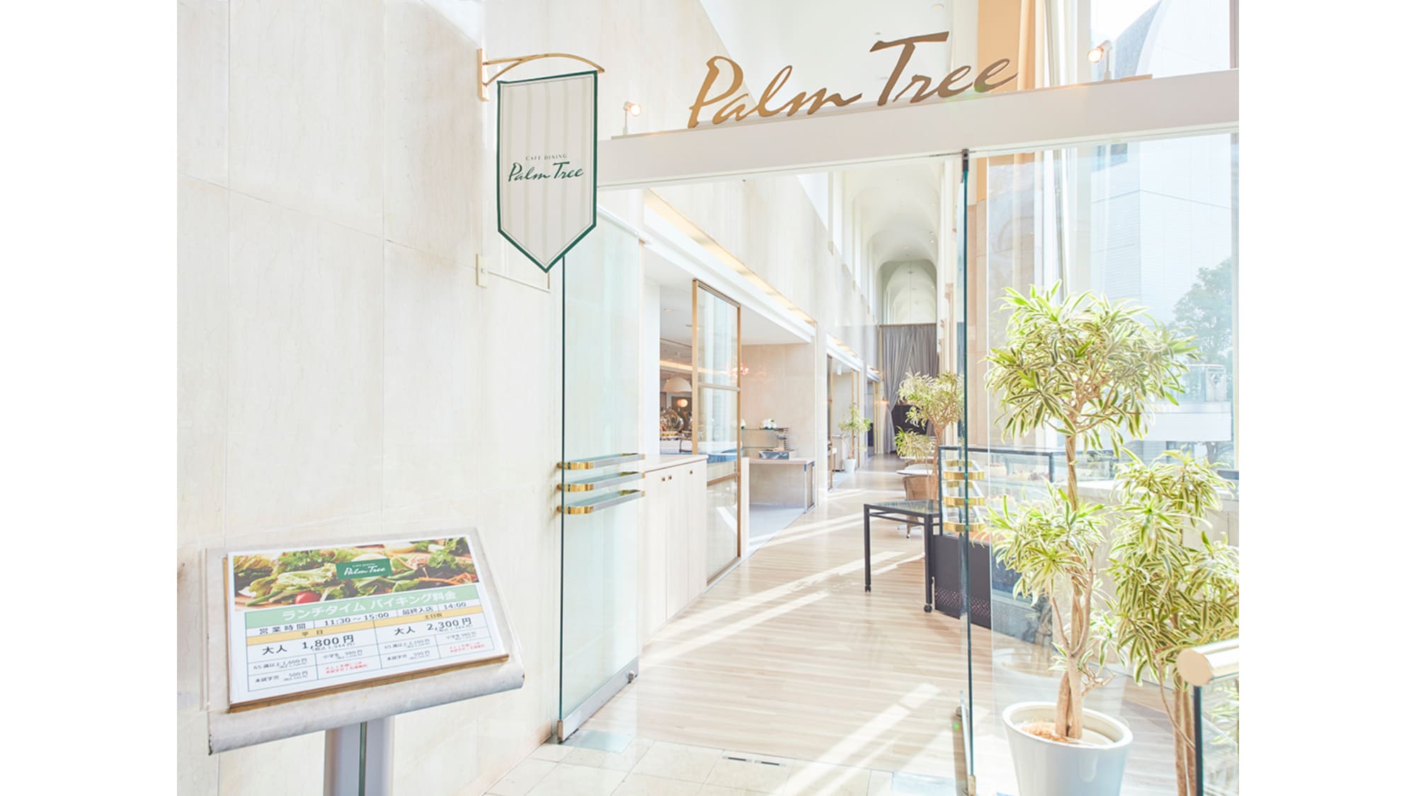 2nd floor palm tree entrance