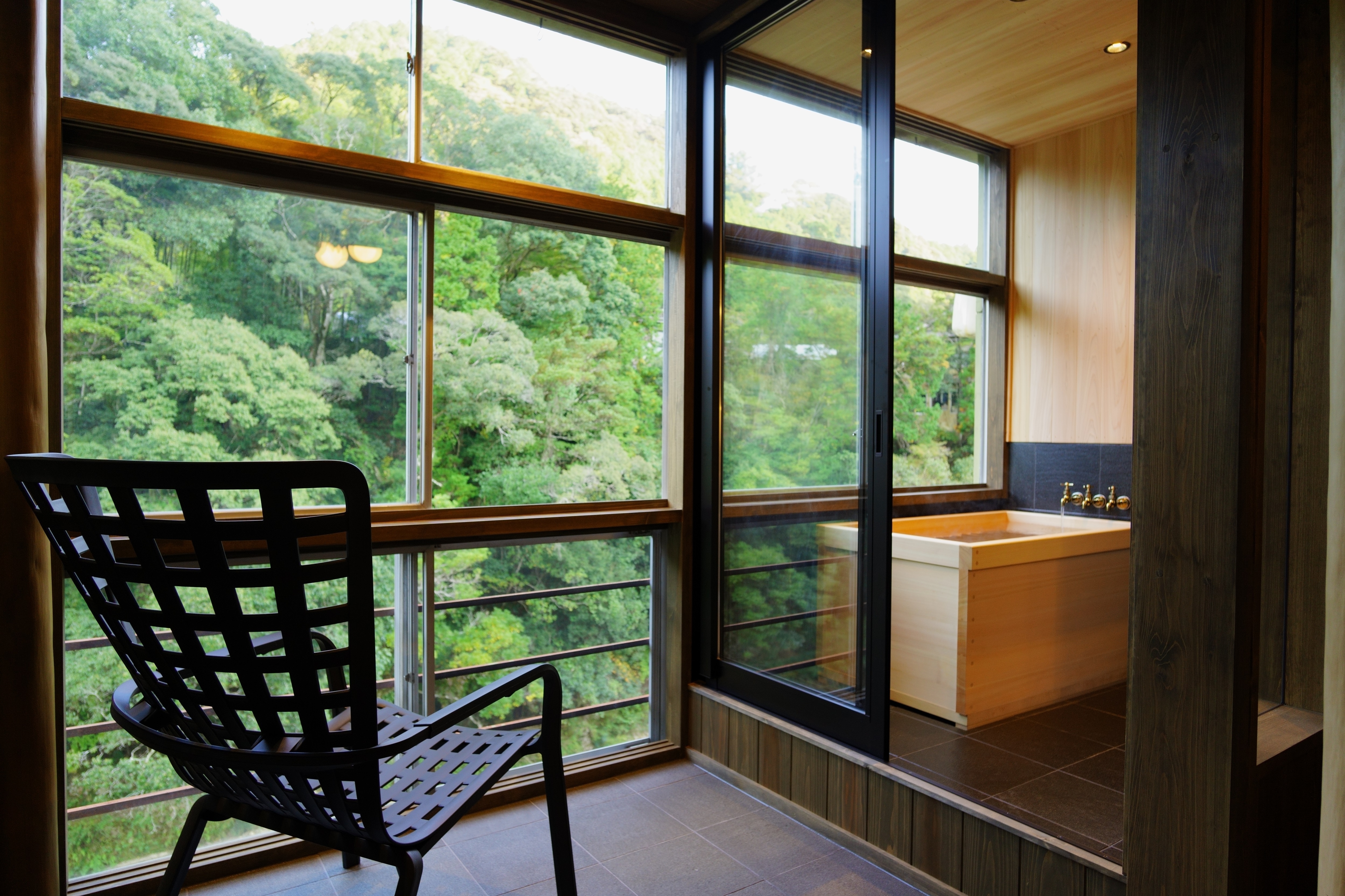 Room with hot spring
