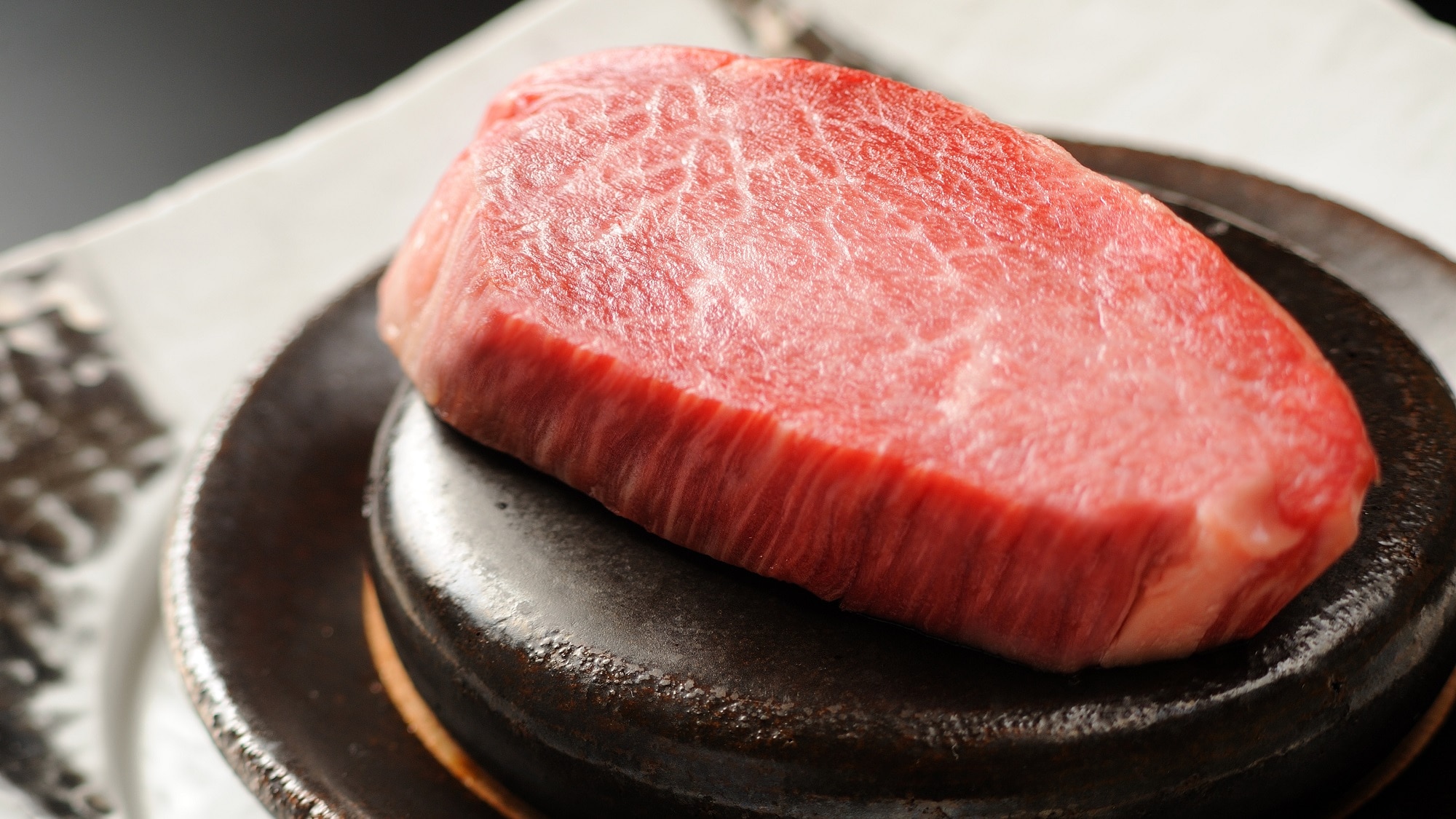 Main example of dinner: Maesawa beef fillet steak