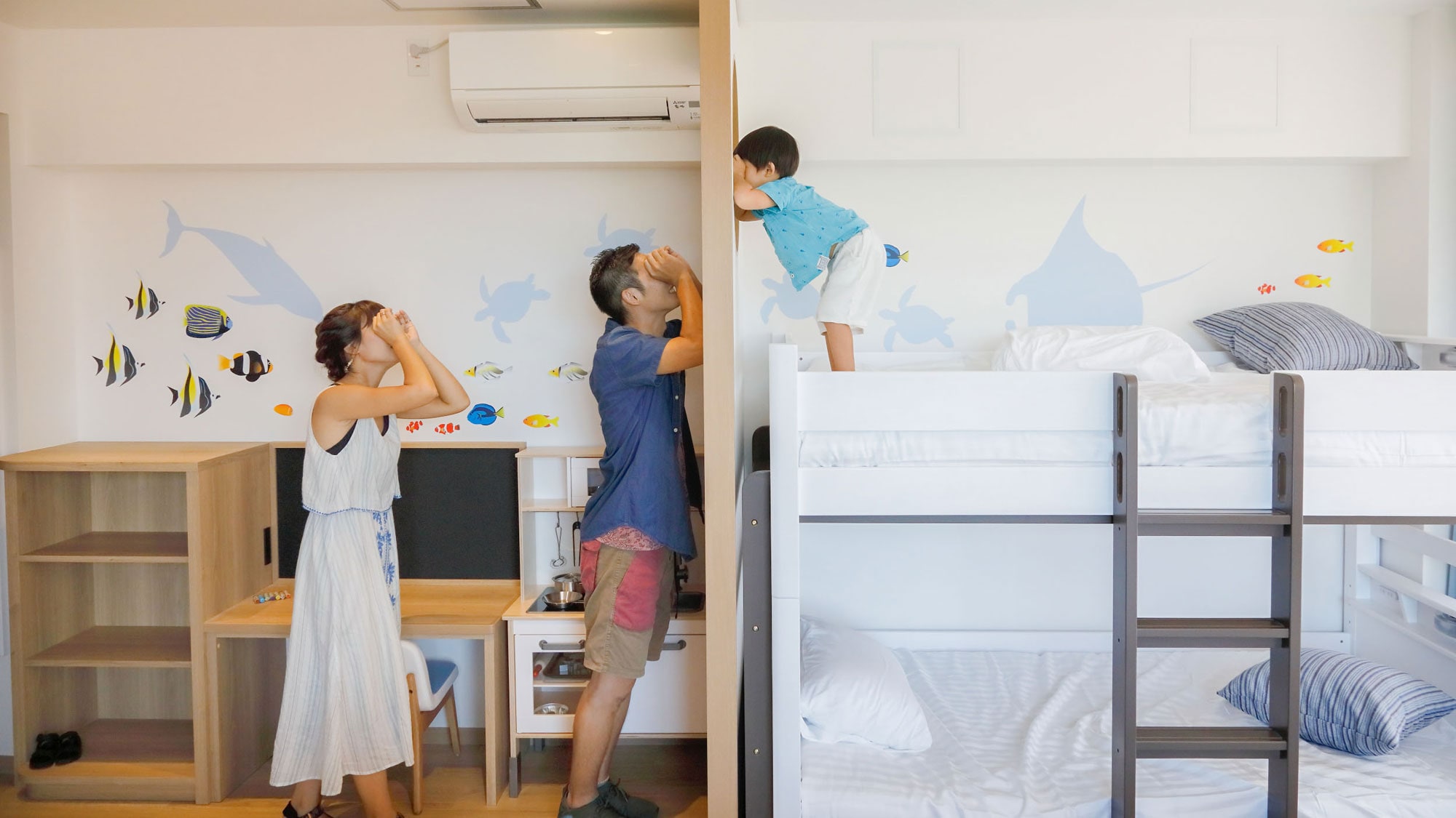 [Main Building/Family Room B Type] Children up to 12 years old can sleep with their parents free of charge. (* There is a separate facility usage fee)