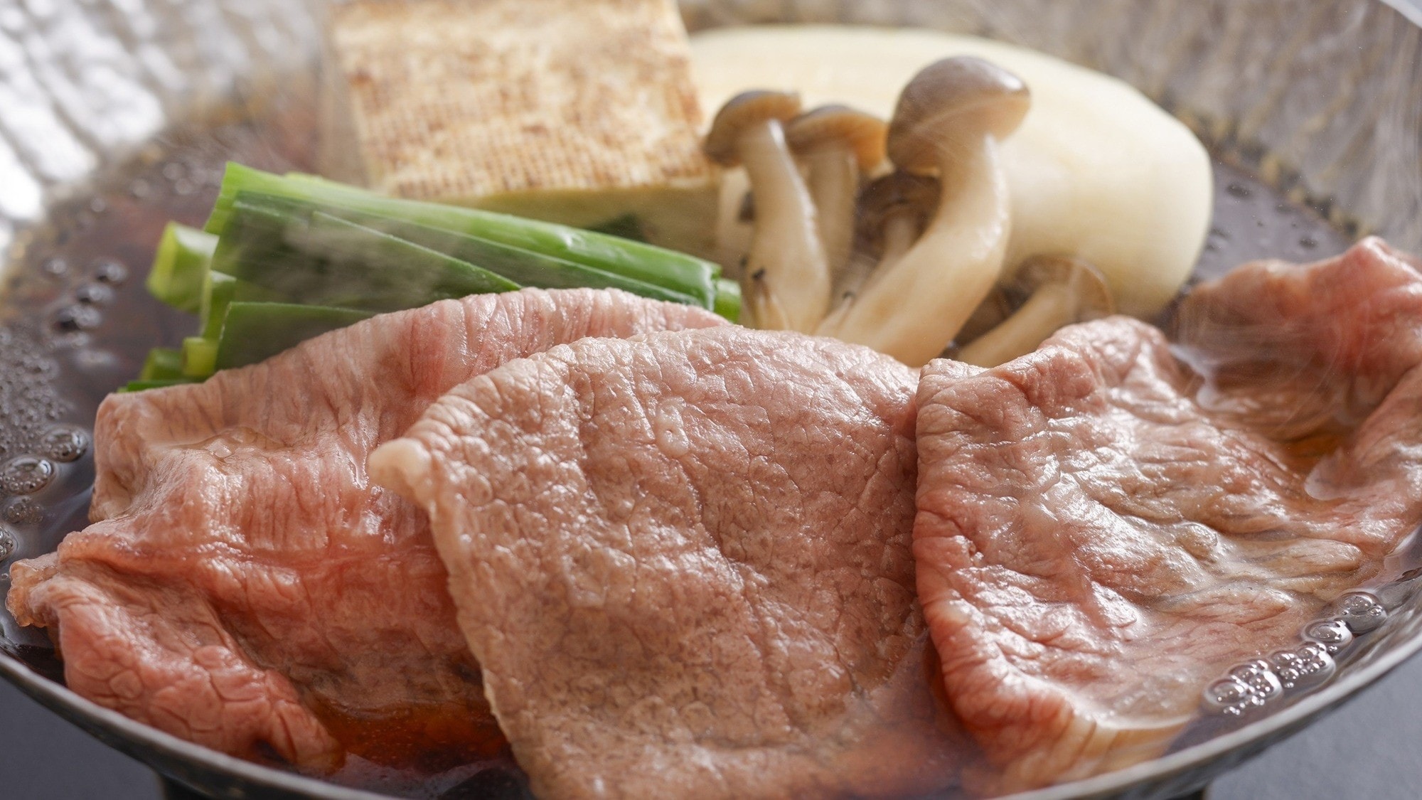 Sukiyaki made with Kumano beef from Wakayama Prefecture