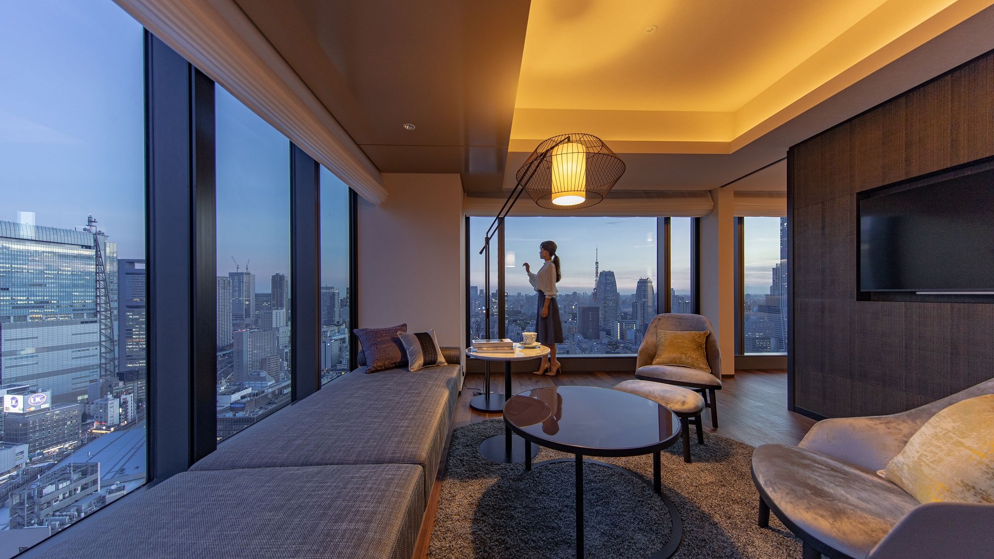 [HIBIYA suite (twin)] Ruang tamu