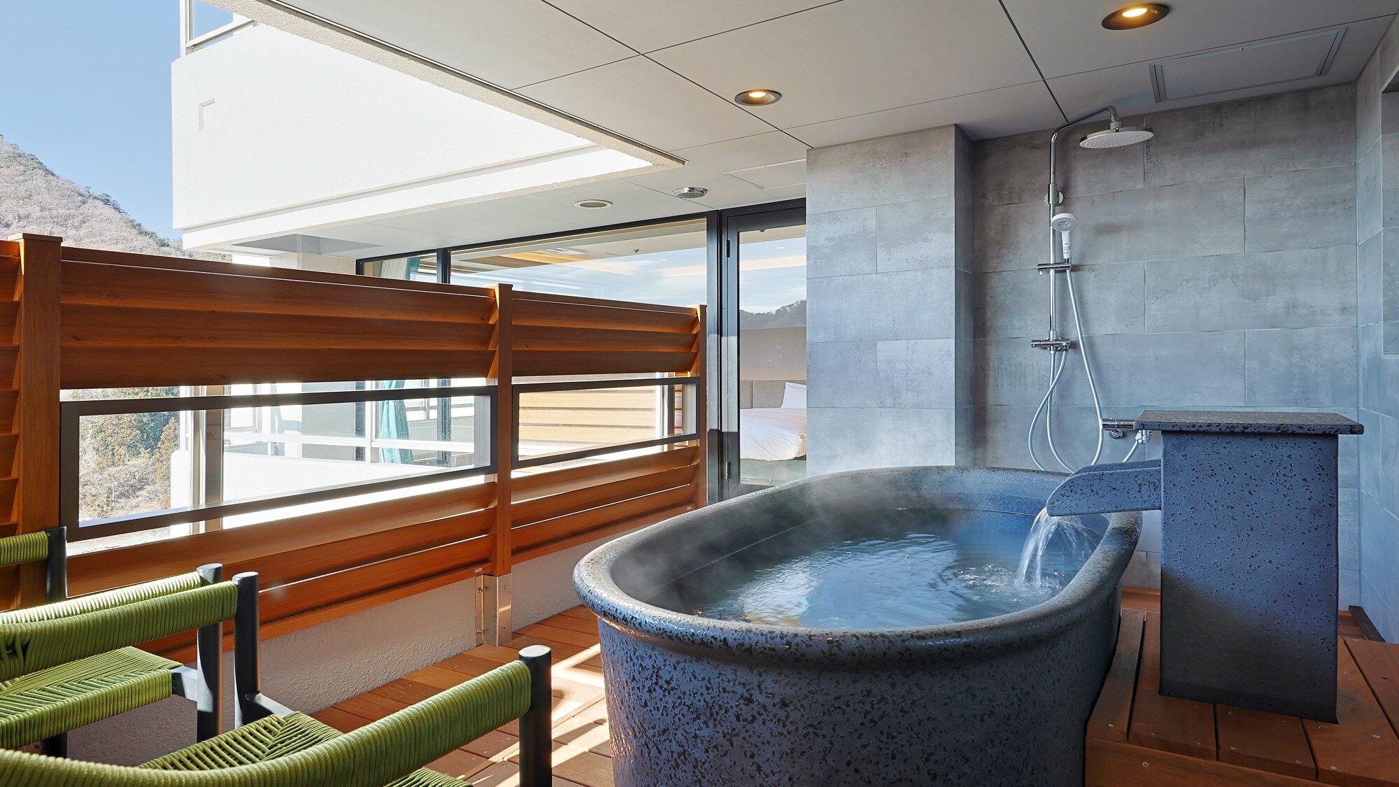 [Kamar bergaya Jepang-Barat] Kamar tamu lantai 13 dengan pemandian terbuka (bebas rokok)