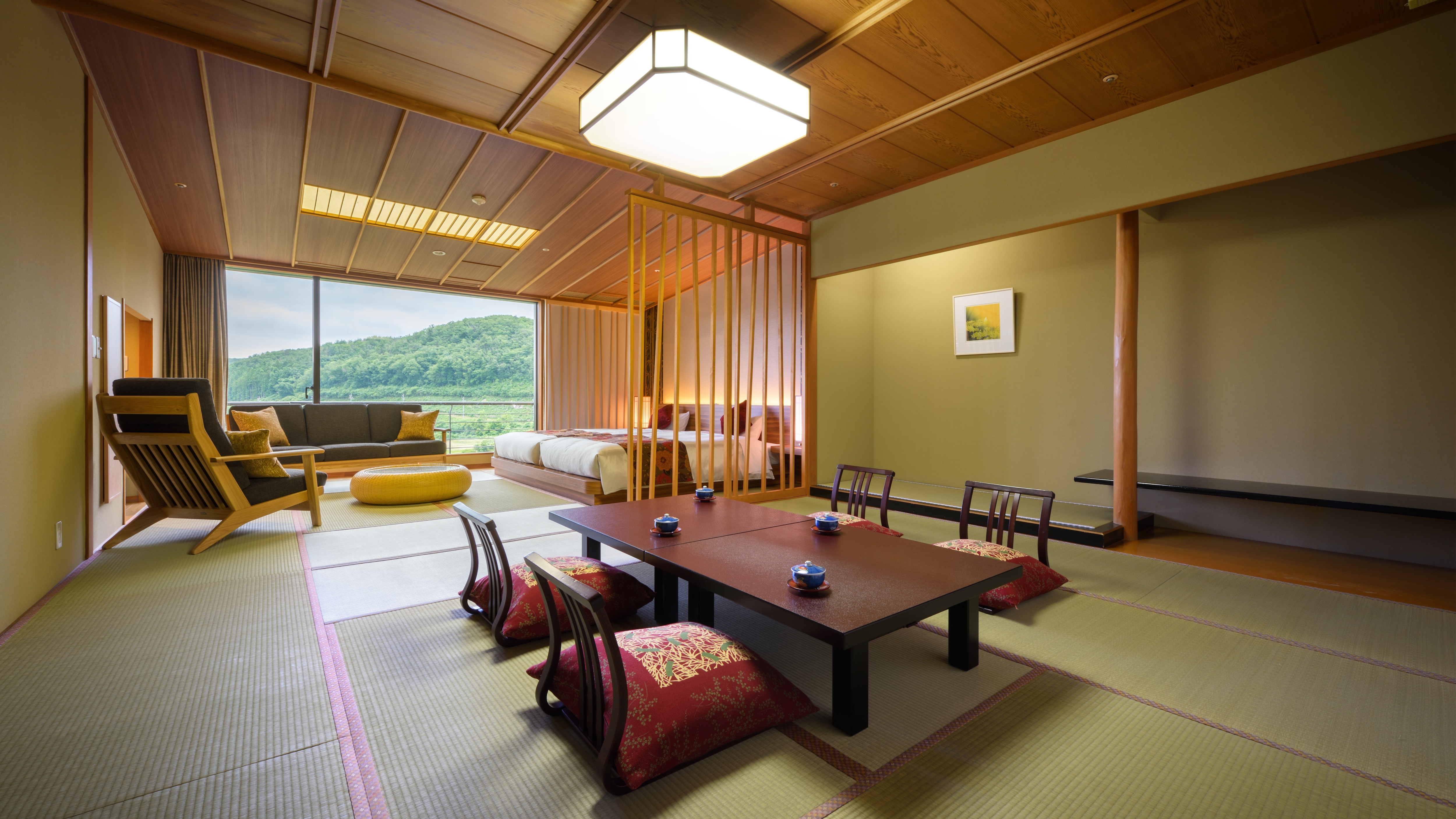 [Kamar bergaya Jepang-Barat] Kamar bergaya Jepang 12 tikar tatami + twin (bebas rokok) lantai 6 hingga 10 (contoh)