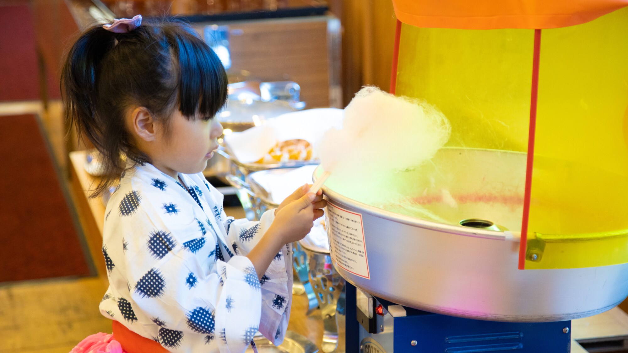 [Buffet tối] Rất được trẻ em ưa chuộng♪ Góc kẹo bông gòn nơi bạn có thể tự làm!