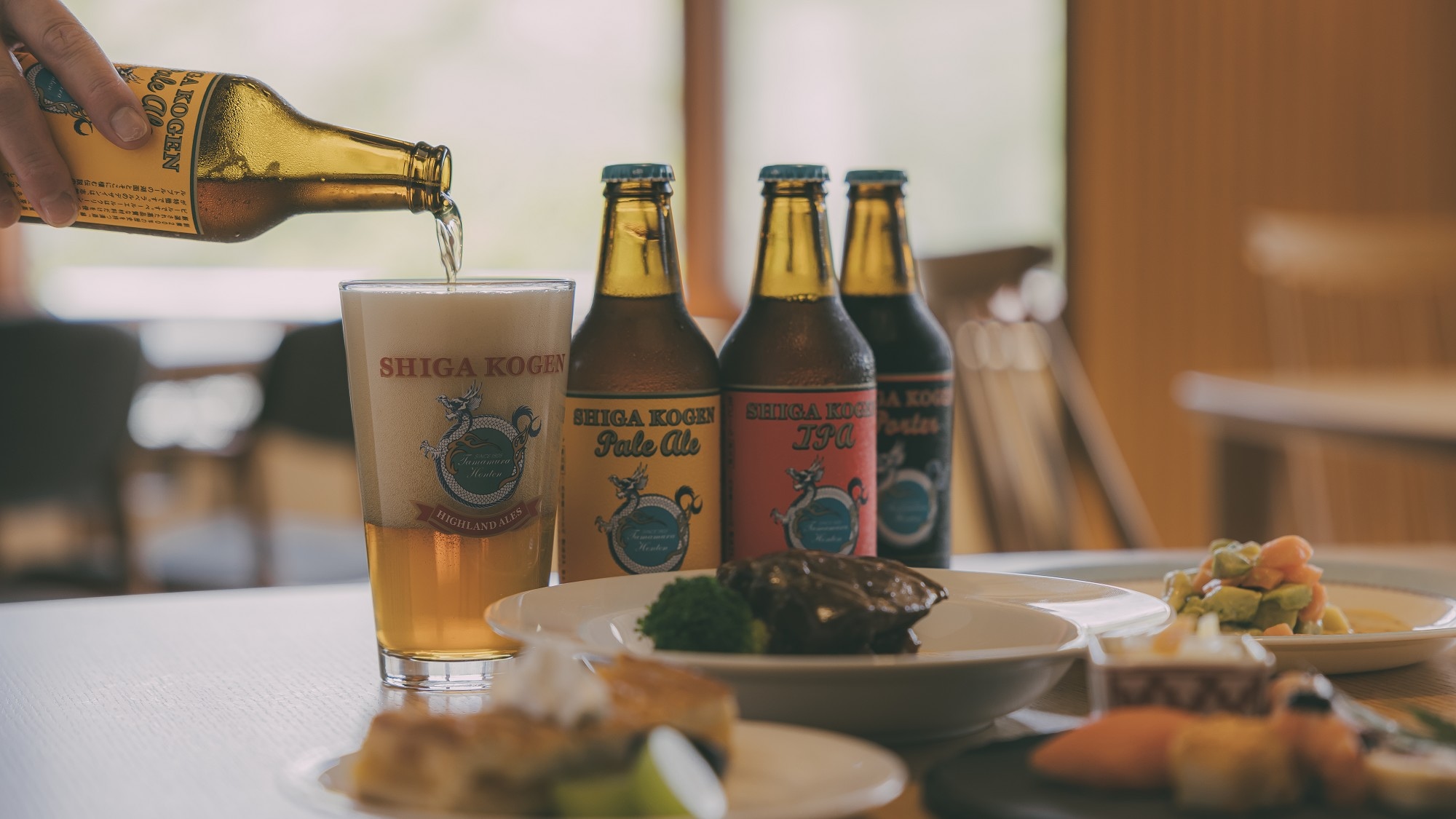 □"Shiga Kogen Beer" has been brewed since 2004 by the sake brewery "Tamamura Honten" at the foot of Shiga Kogen.