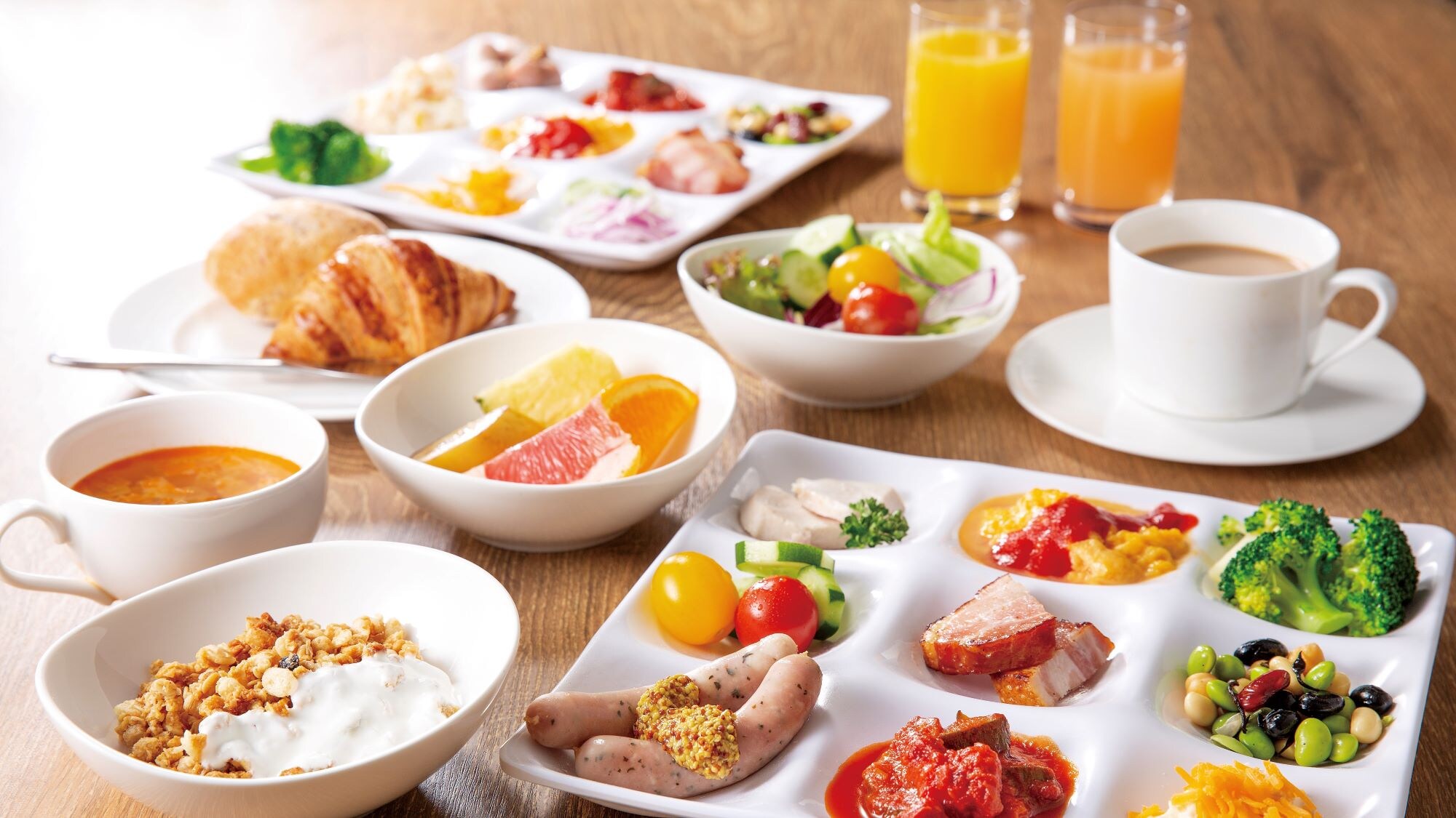 ภาพบุฟเฟ่ต์อาหารเช้า