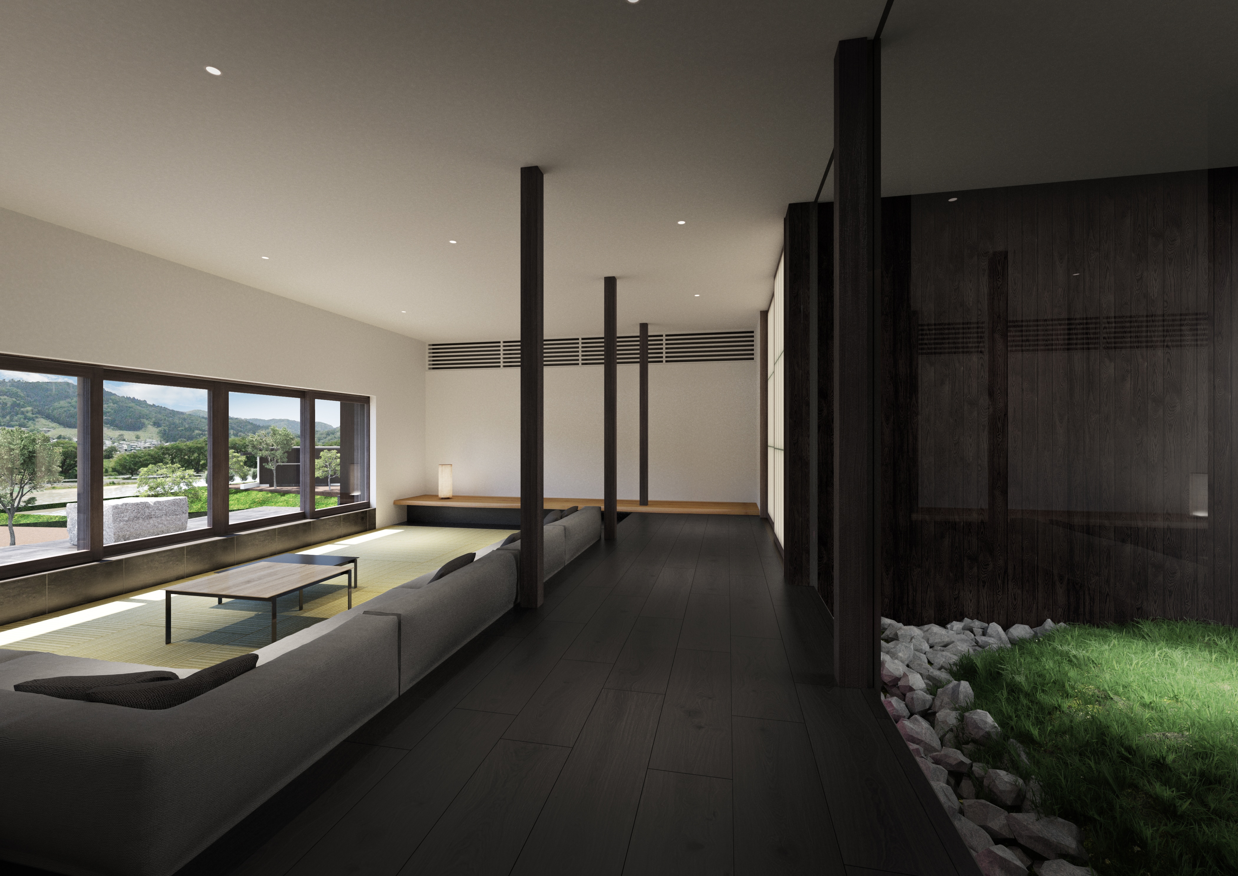 [ZEN] The most spacious guest room with a small garden and tatami living room