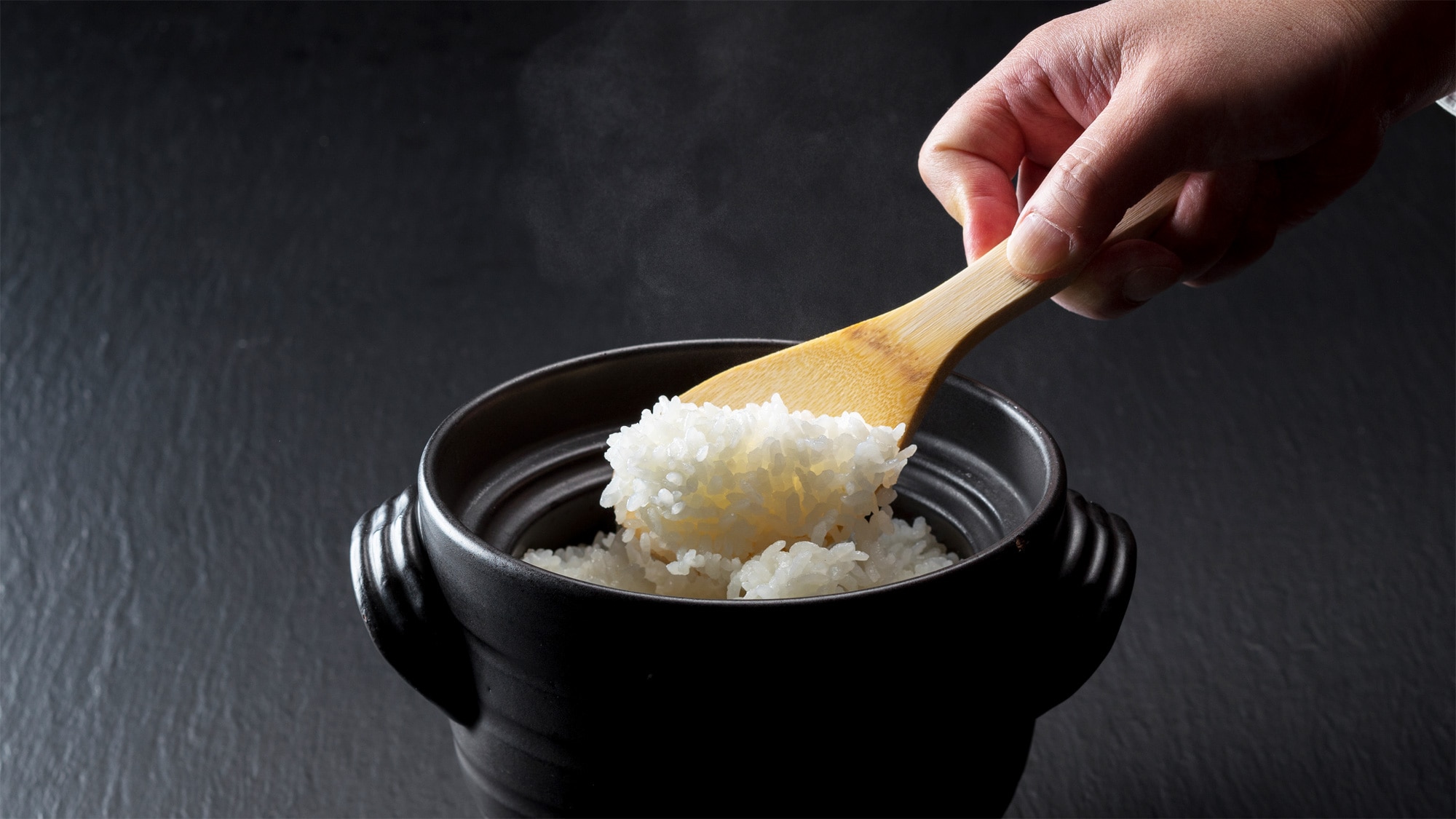 * Breakfast example / Locally produced Koshihikari rice