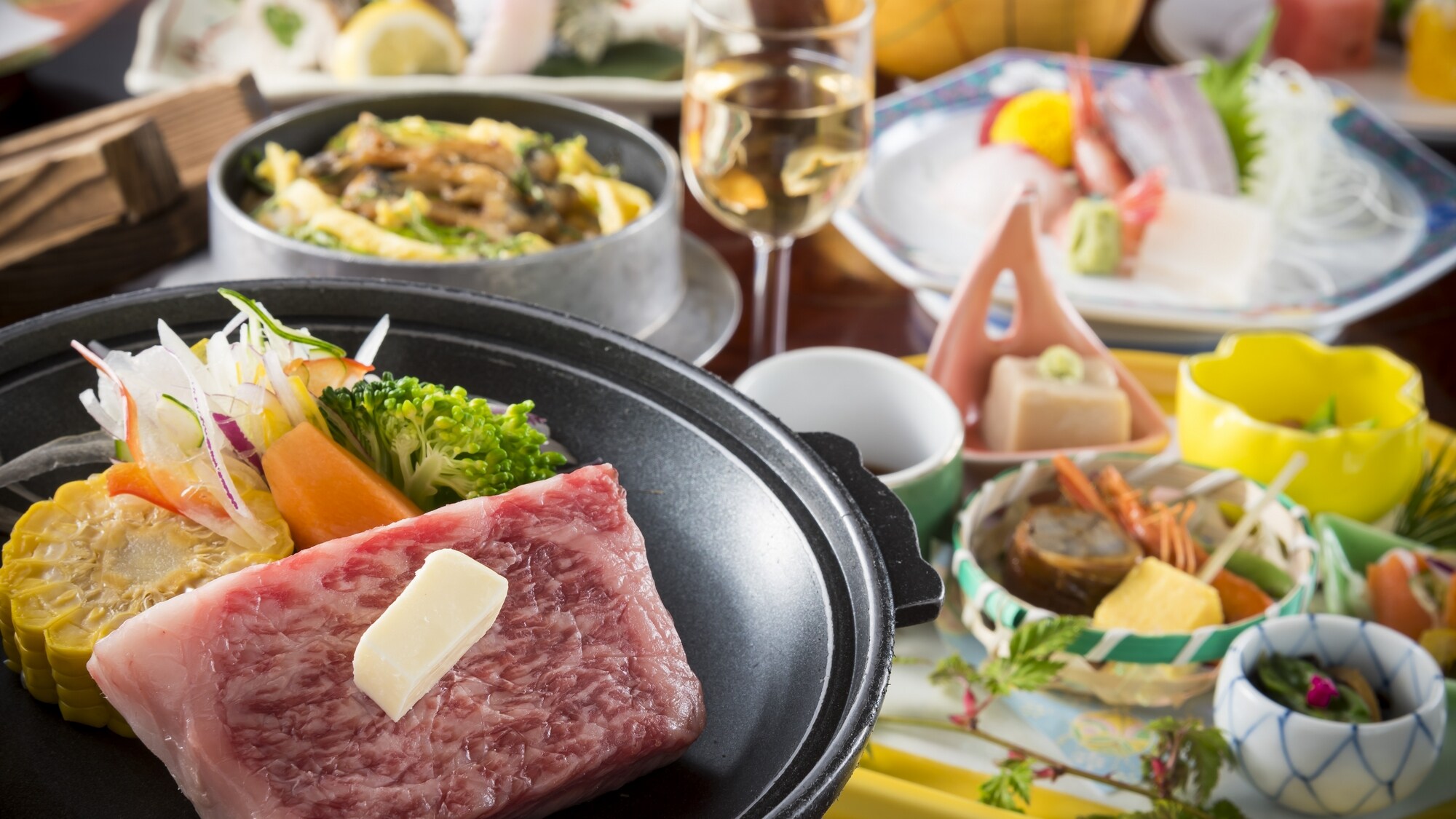 An example of special kaiseki cuisine using ingredients unique to local Fukui