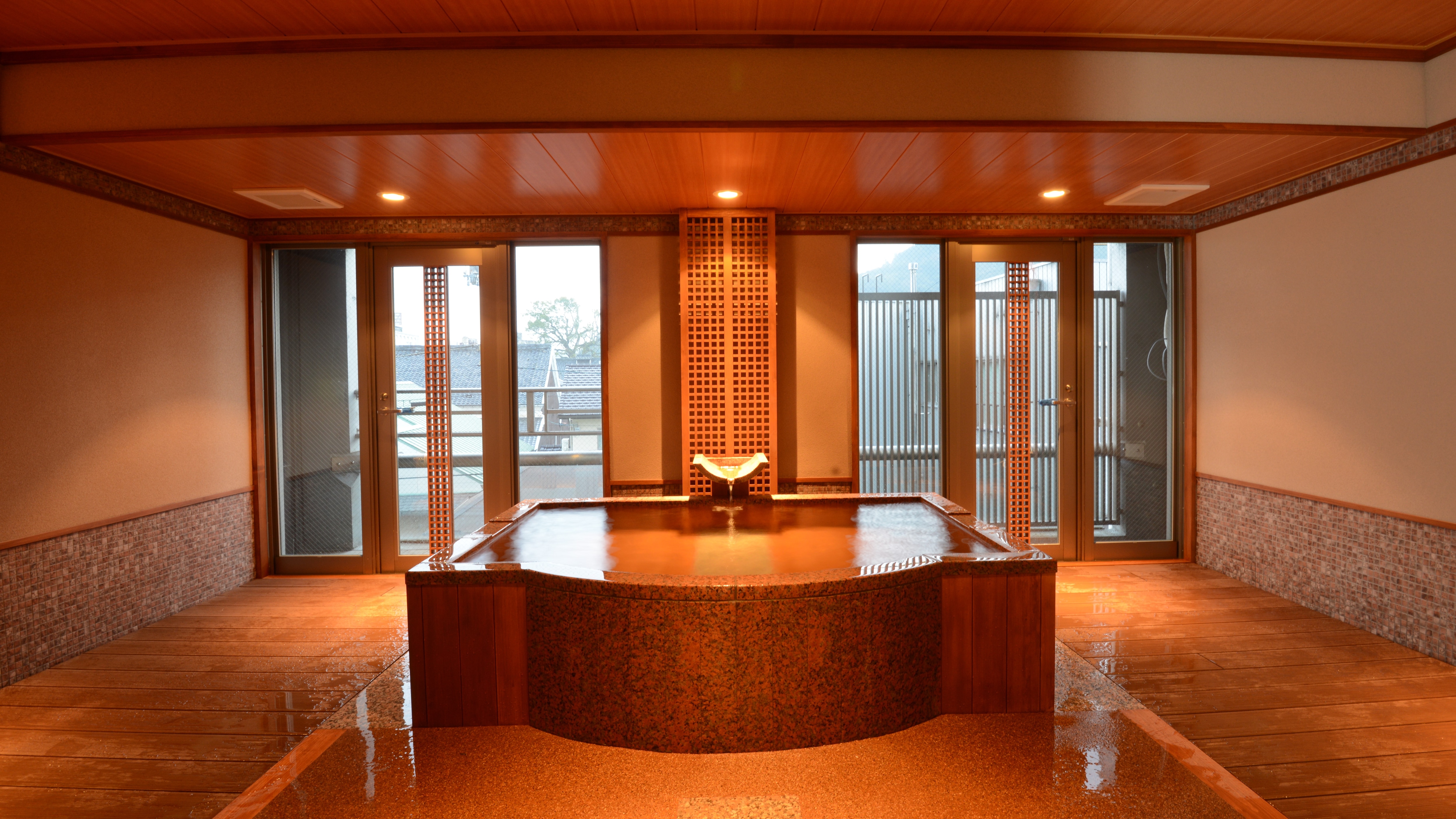 "Ao no Yu" A designer bath with a wide open feeling. With slope.