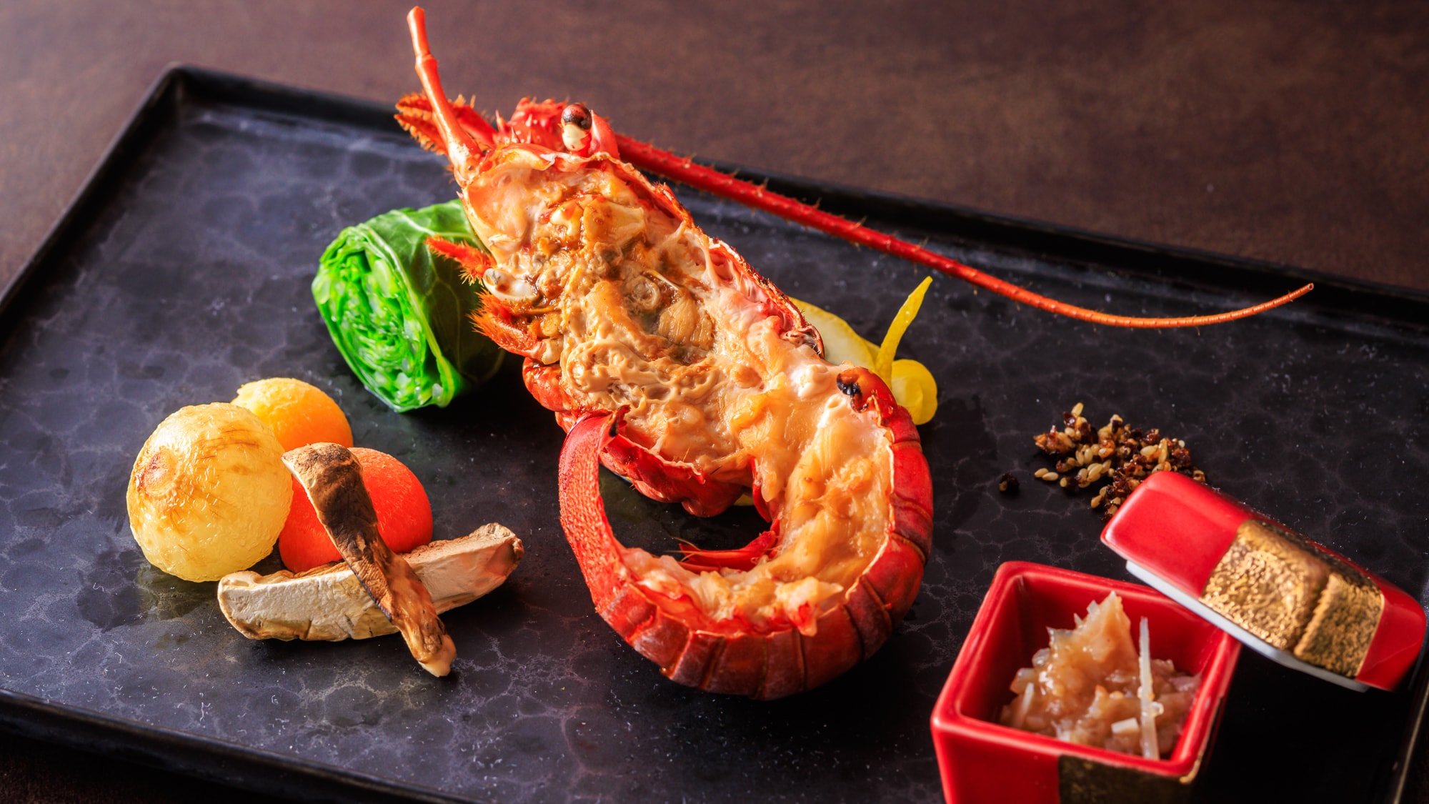 An example of grilled spiny lobster