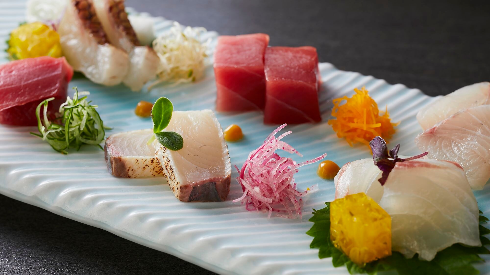 [Kaiseki Musiman] Musim Dingin (Desember 2025 - Februari 2026) Sashimi: Tiga jenis sashimi hari ini