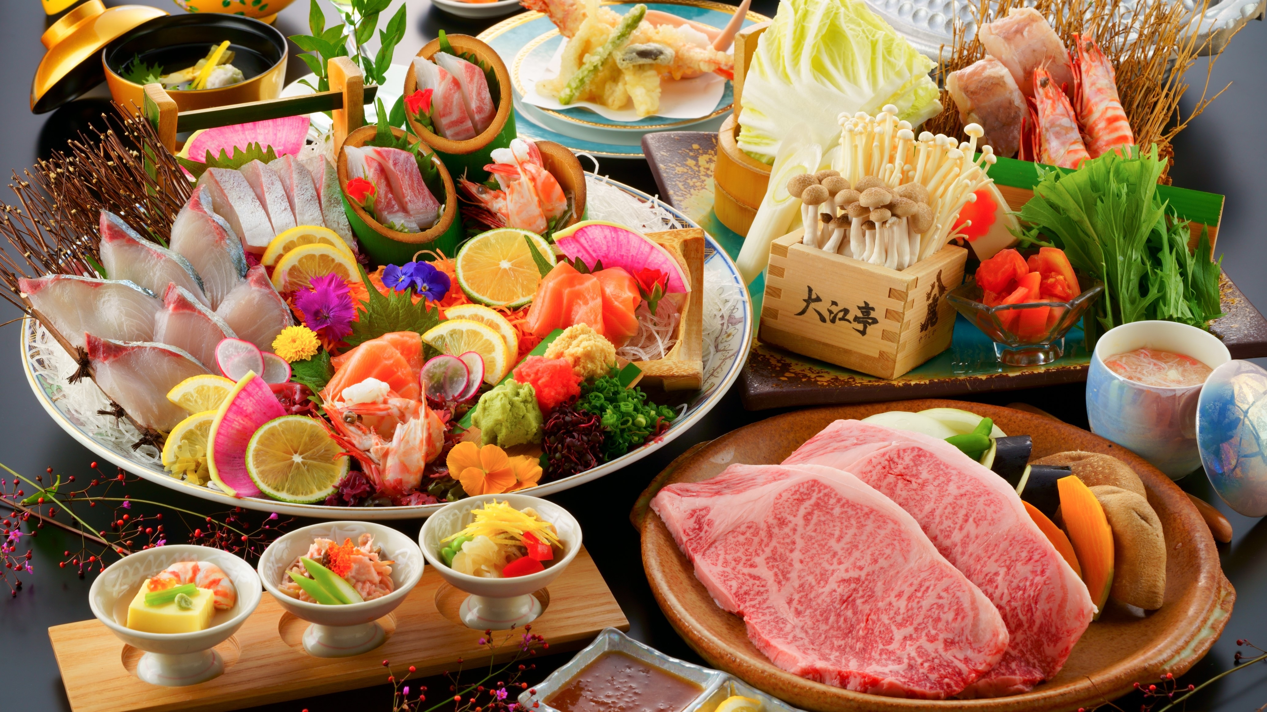 [Oita Wagyu Steak / Kaiseki with 200g] Example