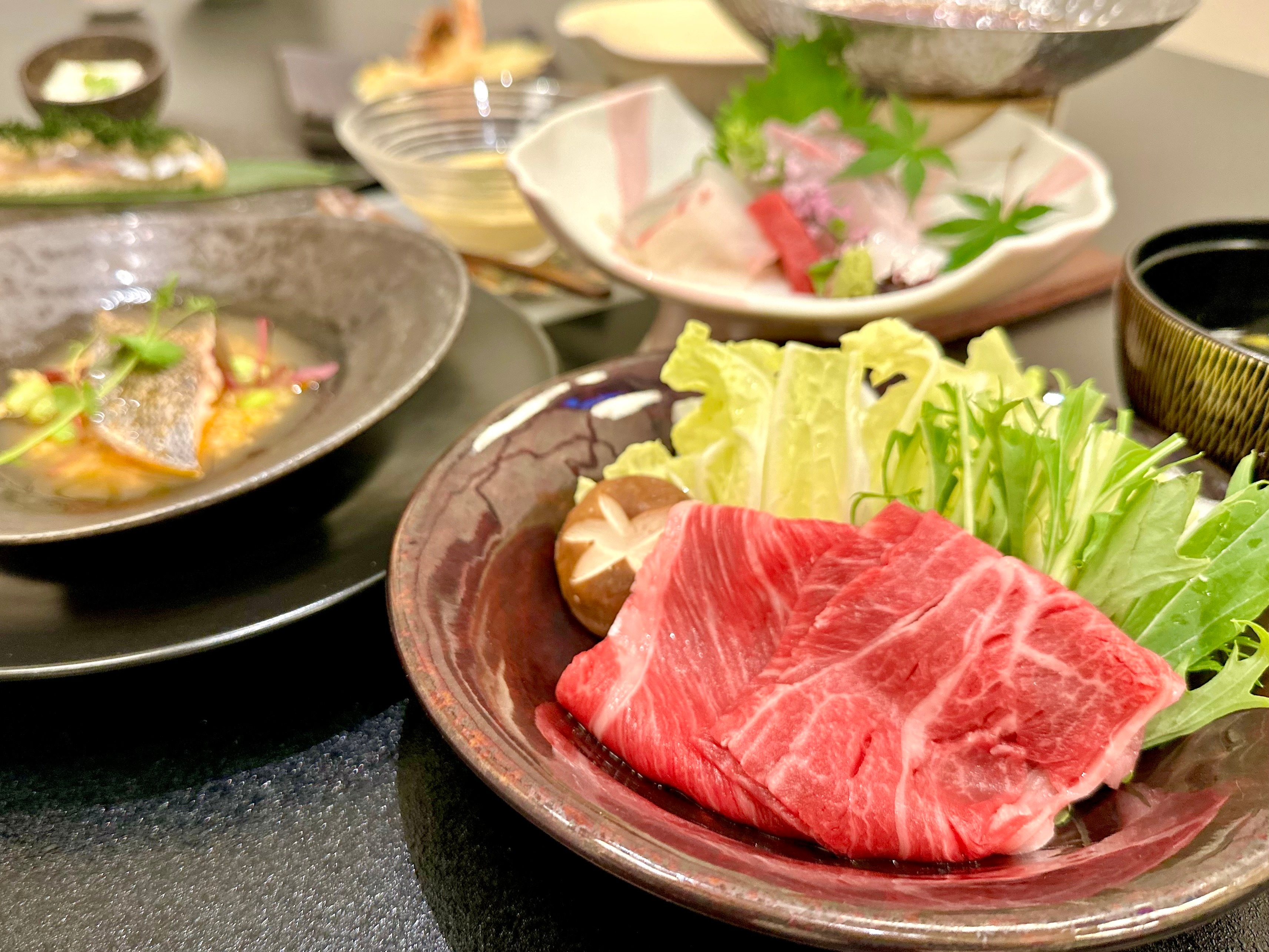 Kumamoto Wagyu Beef & Times; Seasonal Fish Kaiseki Plan