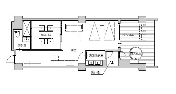 Suite Japanese-Western room floor plan 2