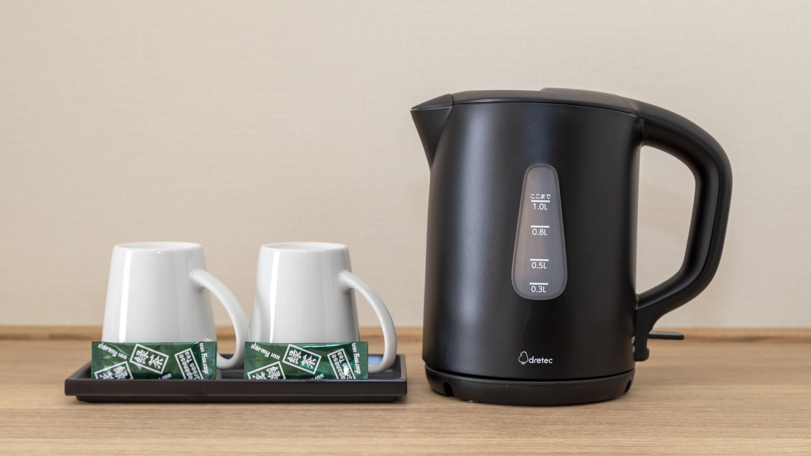 ◆ 객실 전기 주전자, 머그잔, 녹차