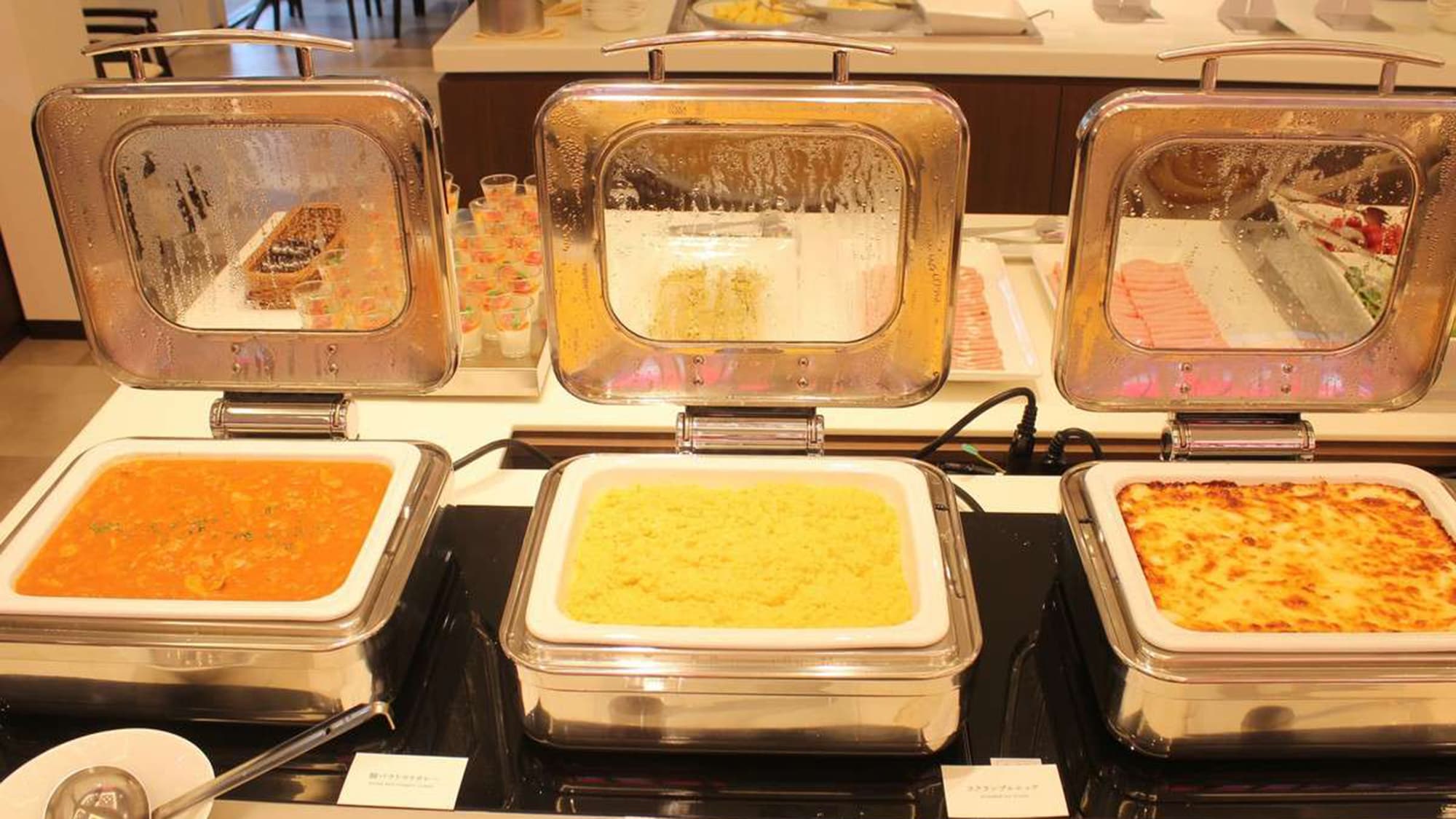 Buffet breakfast at the hotel restaurant