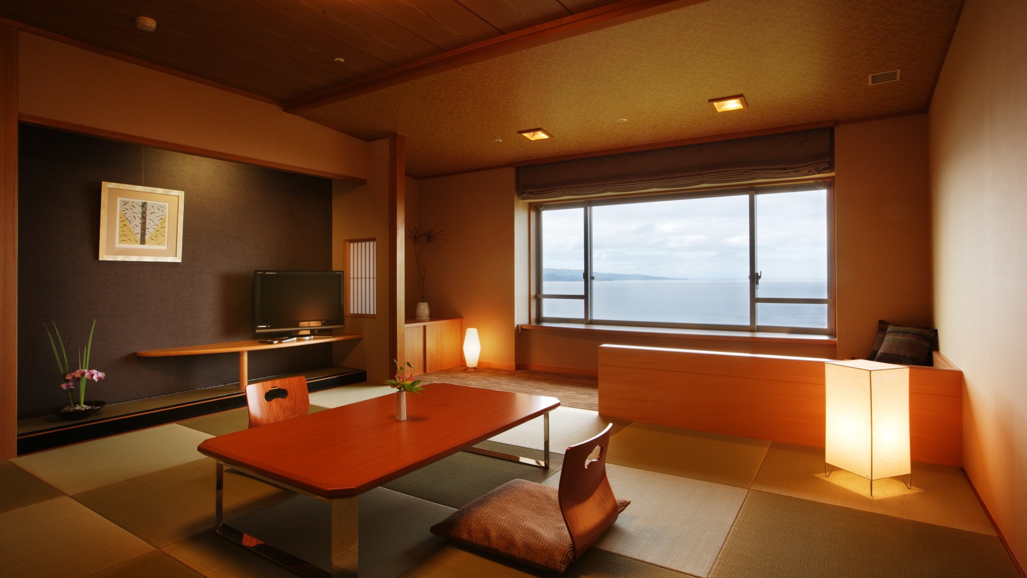 Contoh kamar bergaya Jepang di lantai paling atas "Ten no Niwa"