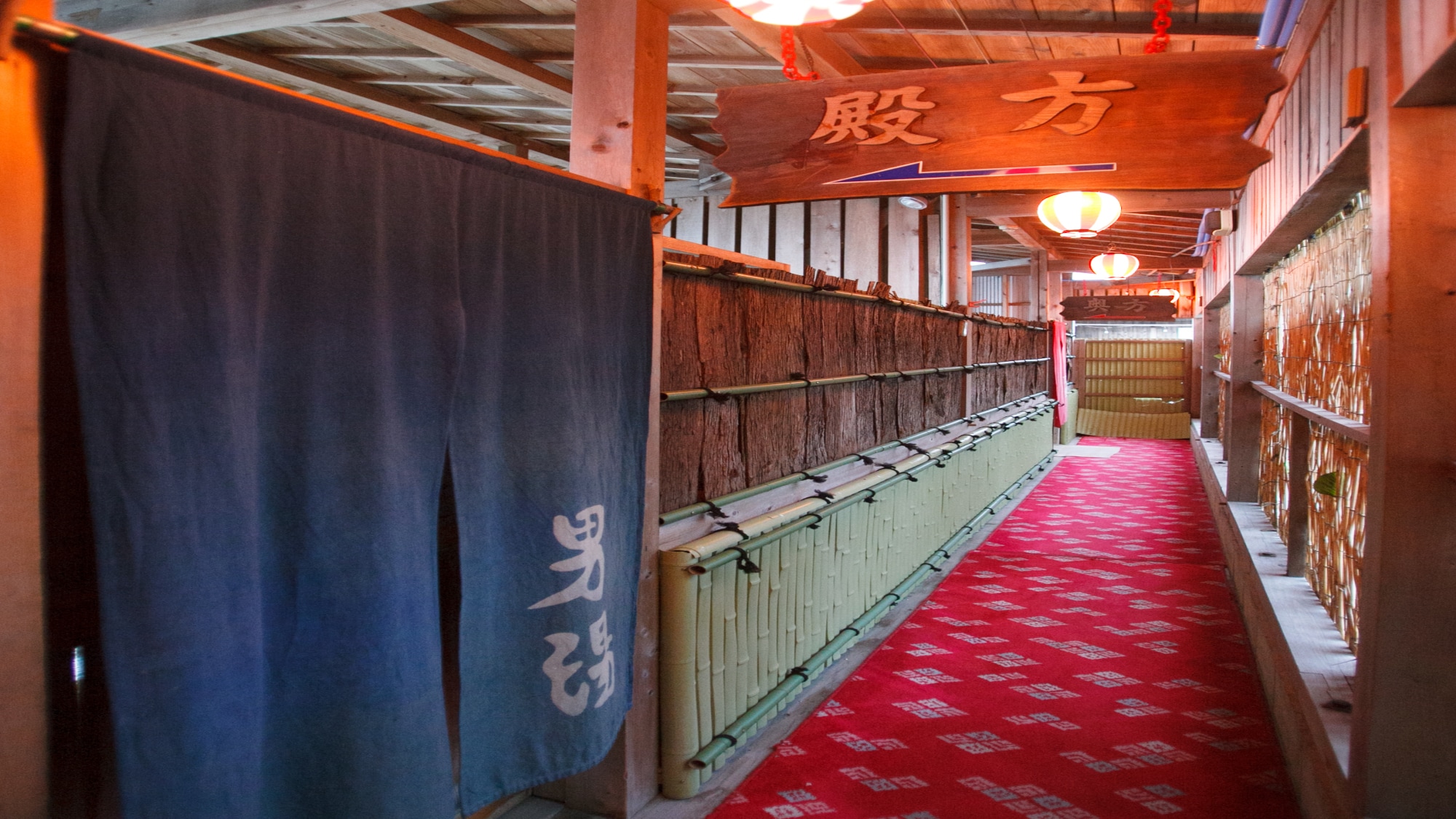 * Corridor leading to the open-air bath