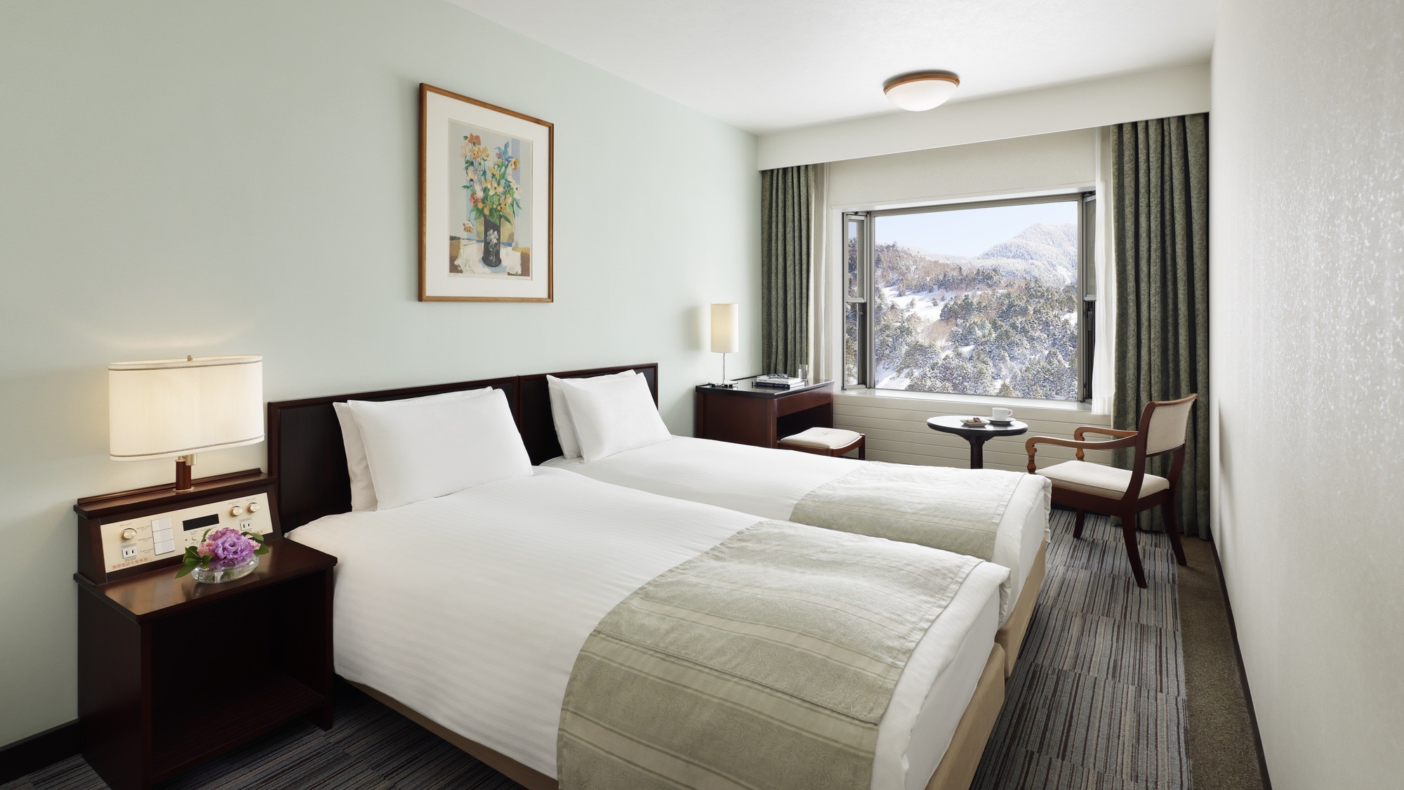 [East building twin room] A compact, easy-to-use guest room close to the hot spring bath.