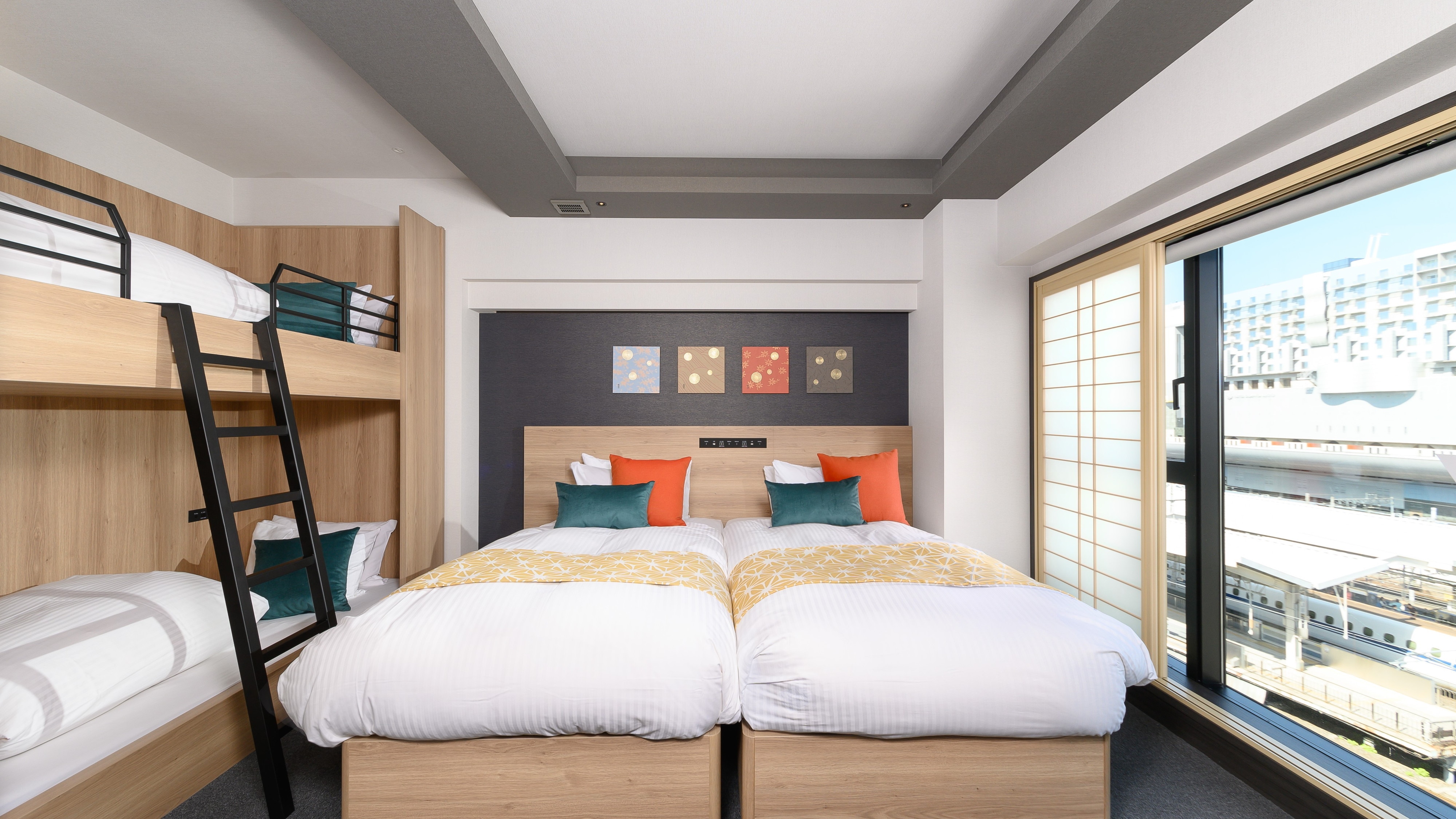 A room with bunk beds that children will also enjoy
