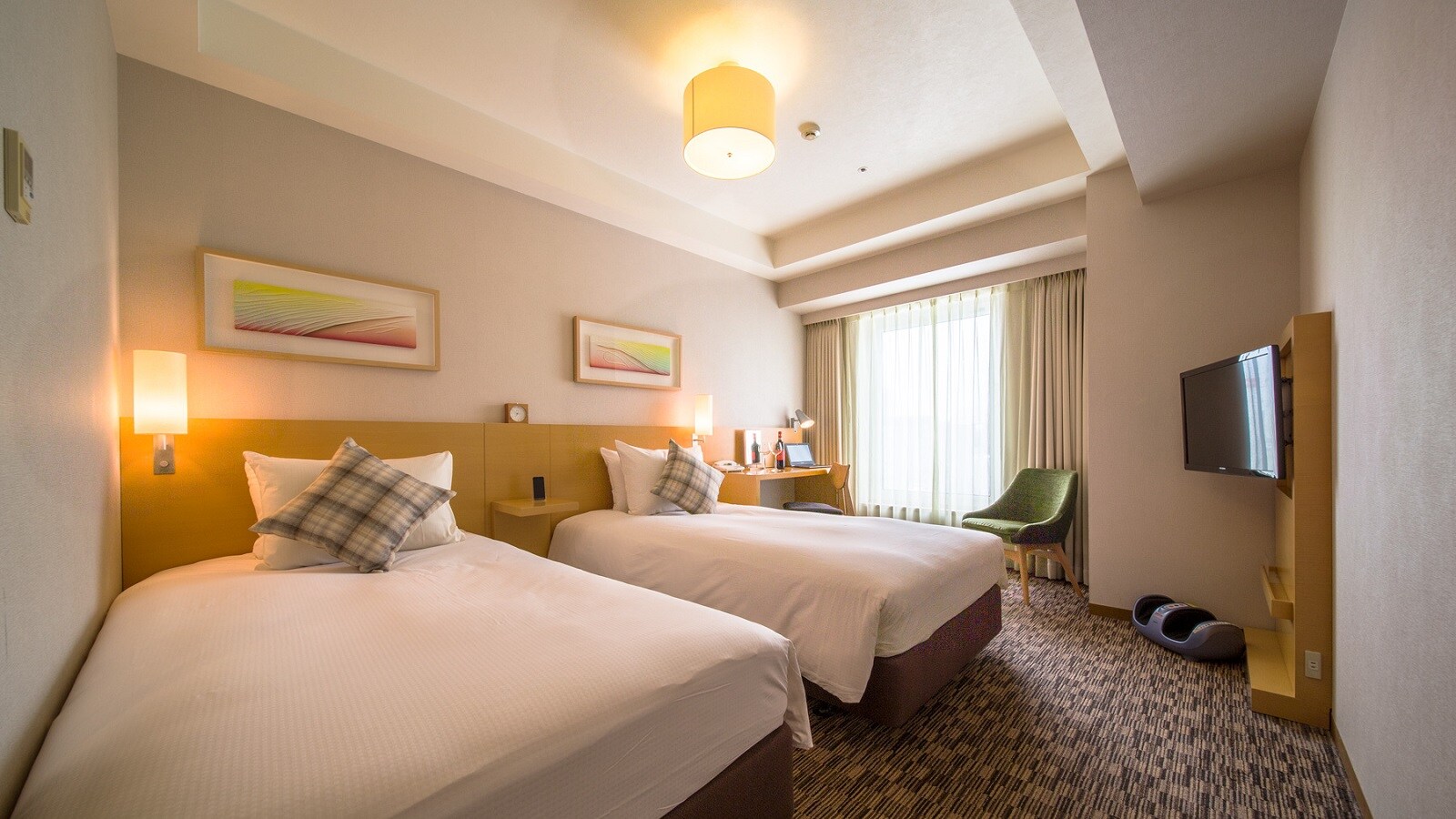 [Lady's floor] Park side twin room (22.7㎡)