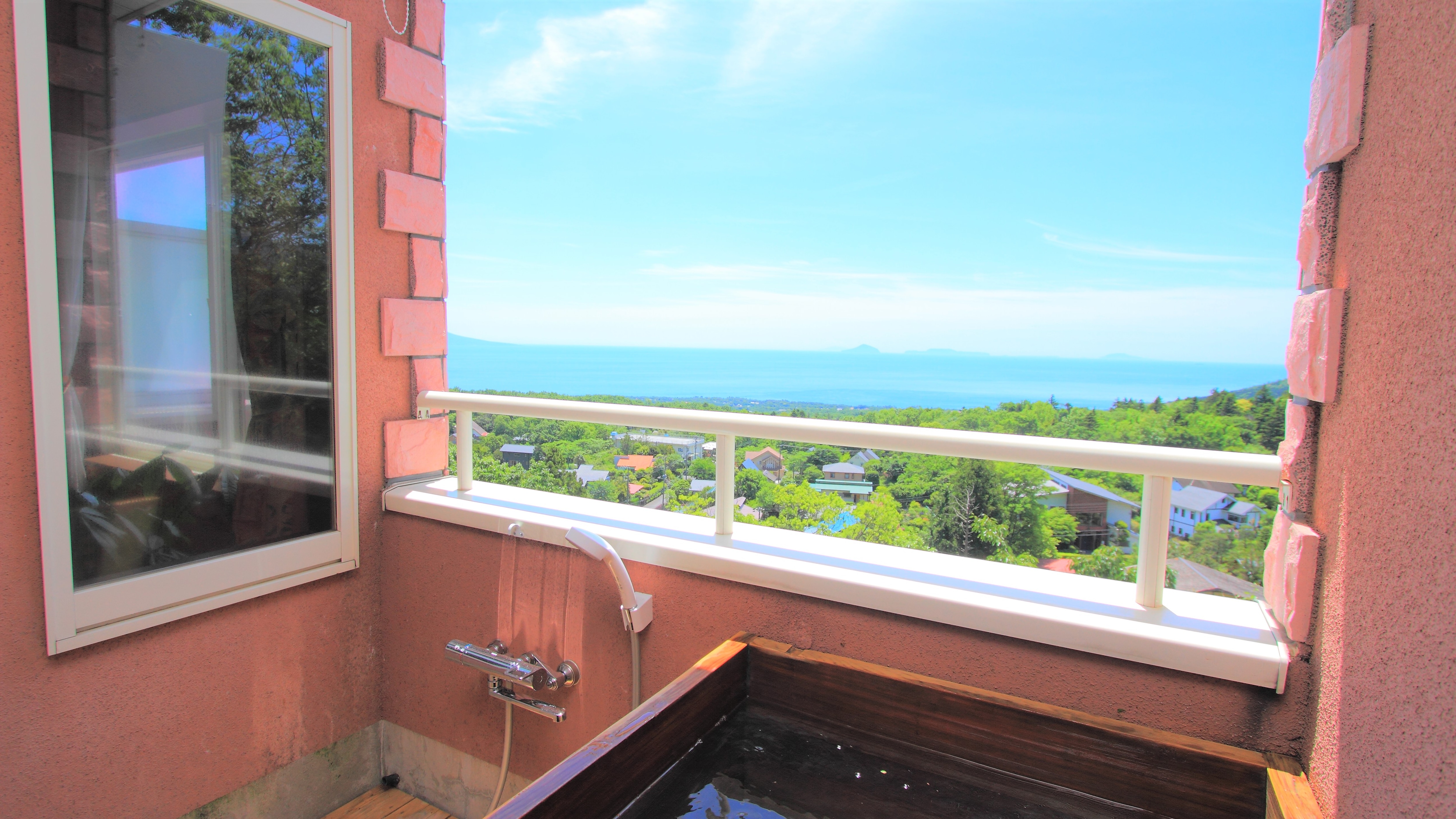 Western-style room double with open-air bath [202 / Aubergeine]