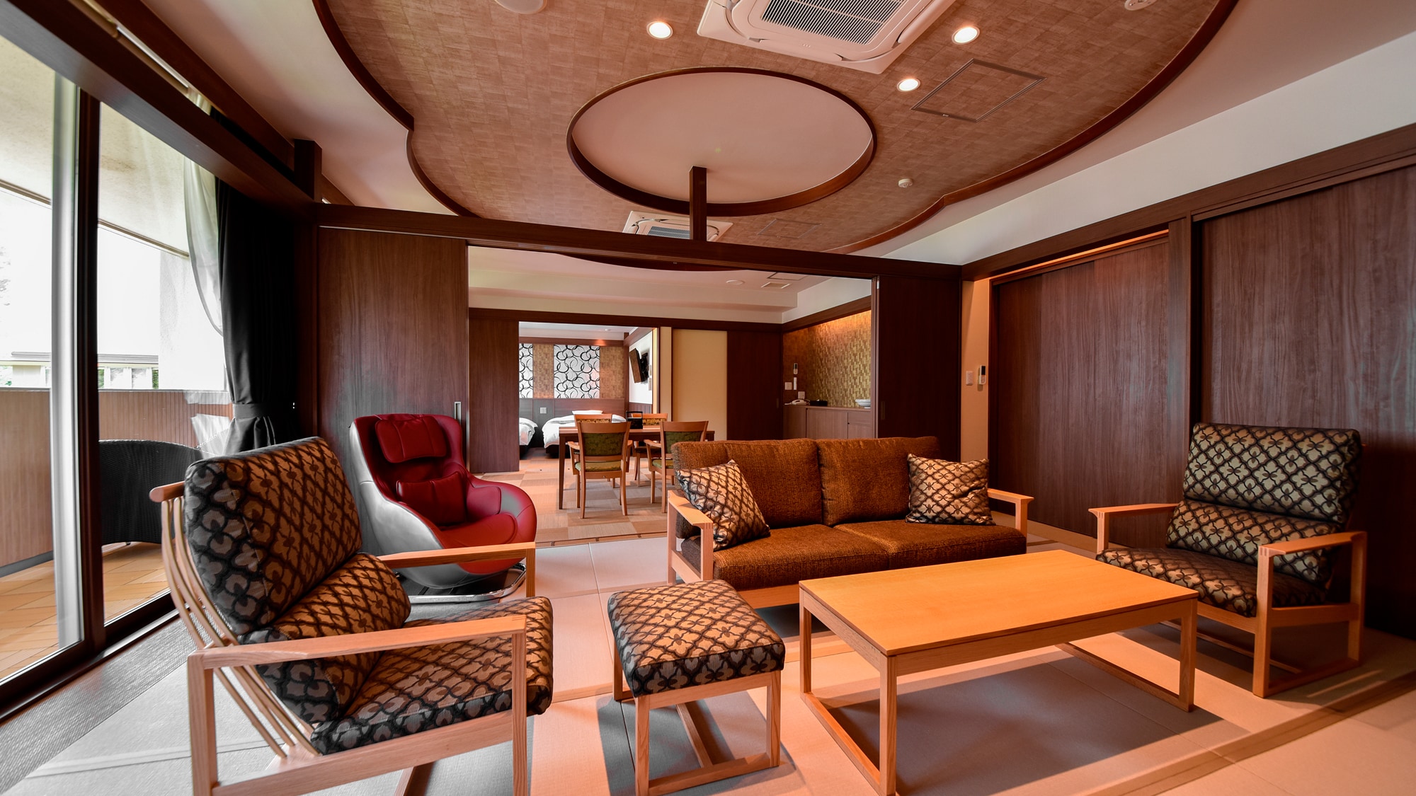 [Annex 2F Fuji_Japanese and Western Special Room, 100 sqm] Newly established in April 2019, bedroom with Kinsen open-air bath