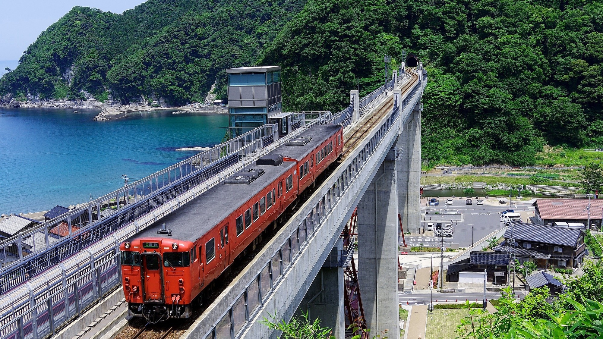 [สะพานรถไฟอามารูเบะ "สถานีลอยฟ้า"] สะพานรถไฟอามารูเบะเก่าได้รับการกำหนดให้เป็นแหล่งมรดกทางวิศวกรรมโยธาสมัยใหม่ระดับ A