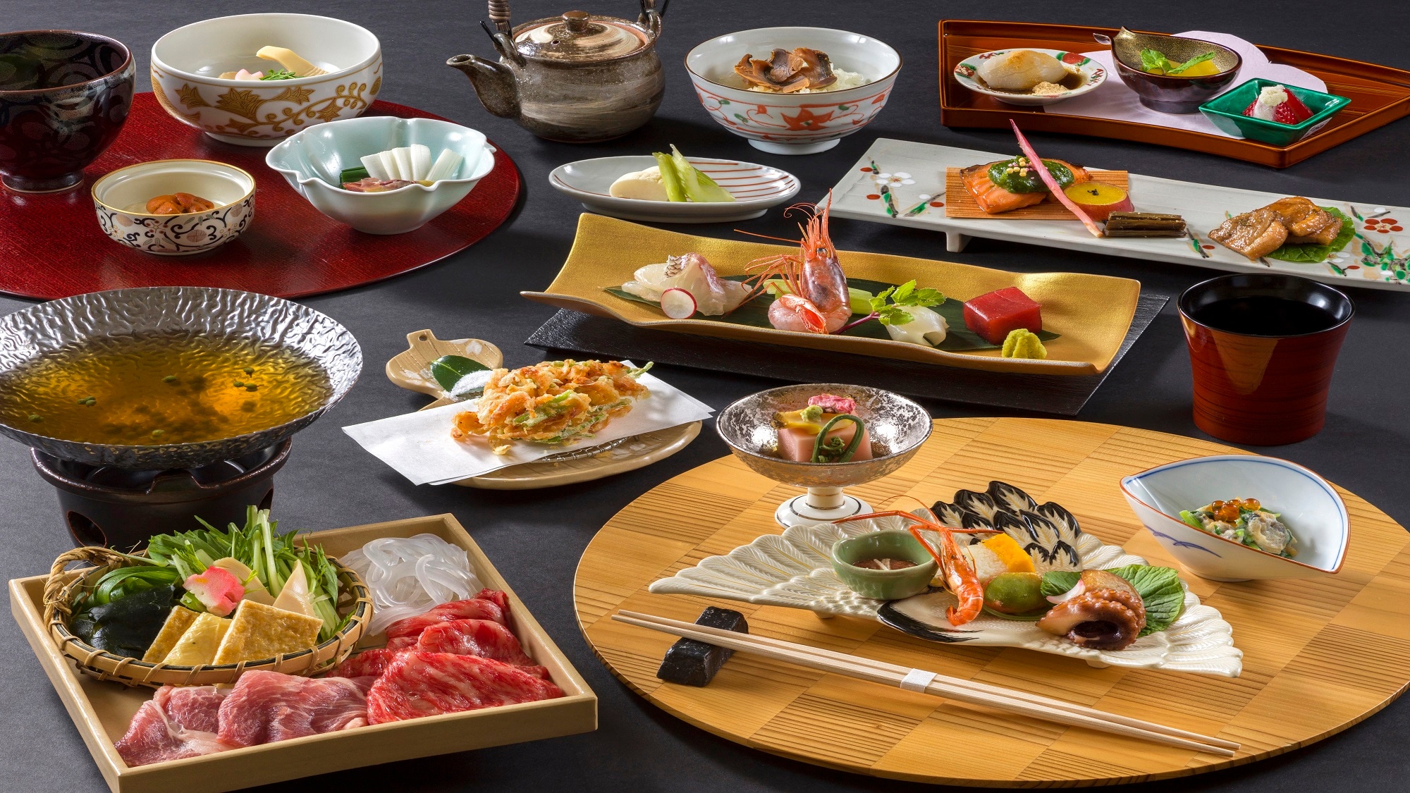 ※イメージ画像【夕食】季節にあわせた献立と、京都ならではの食材を生かした彩豊かな会席料理。
