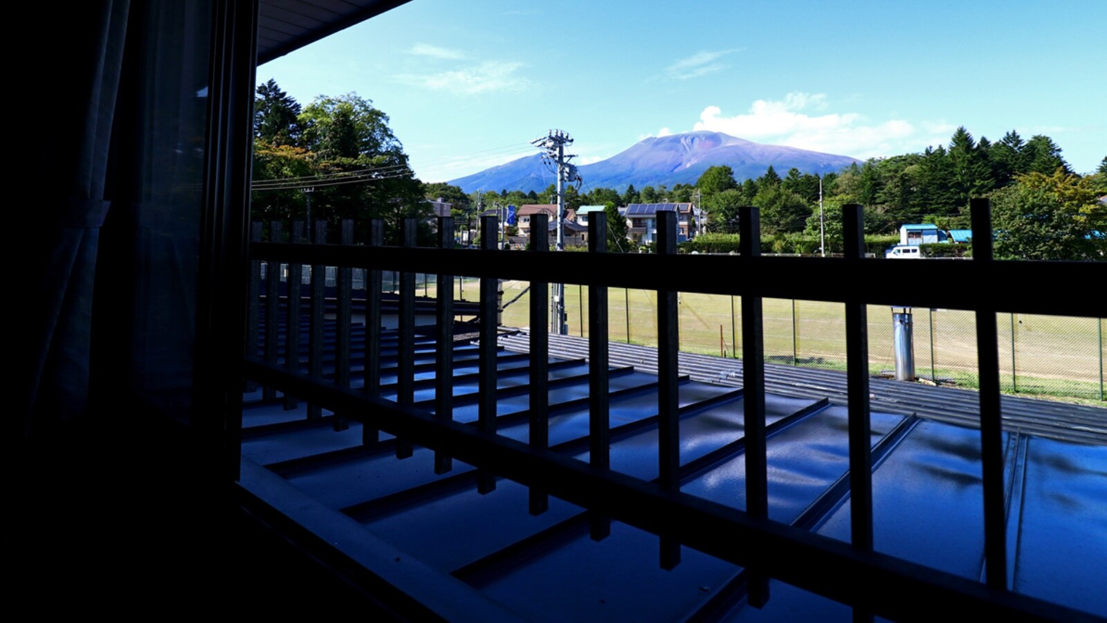 North-facing room overlooking Mount Asama