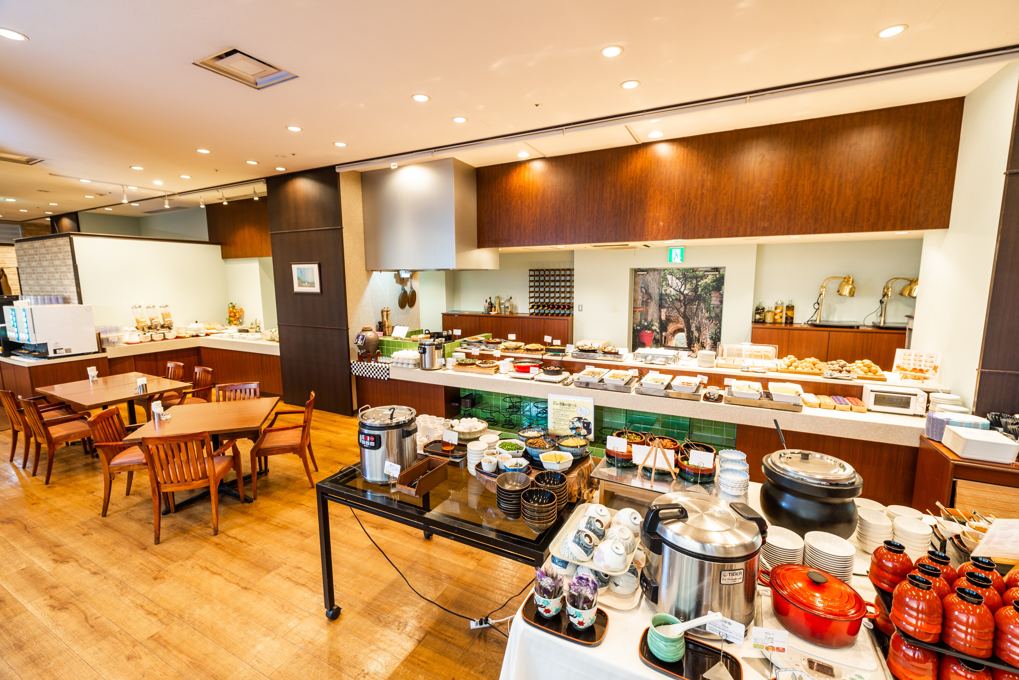 An example of a breakfast buffet