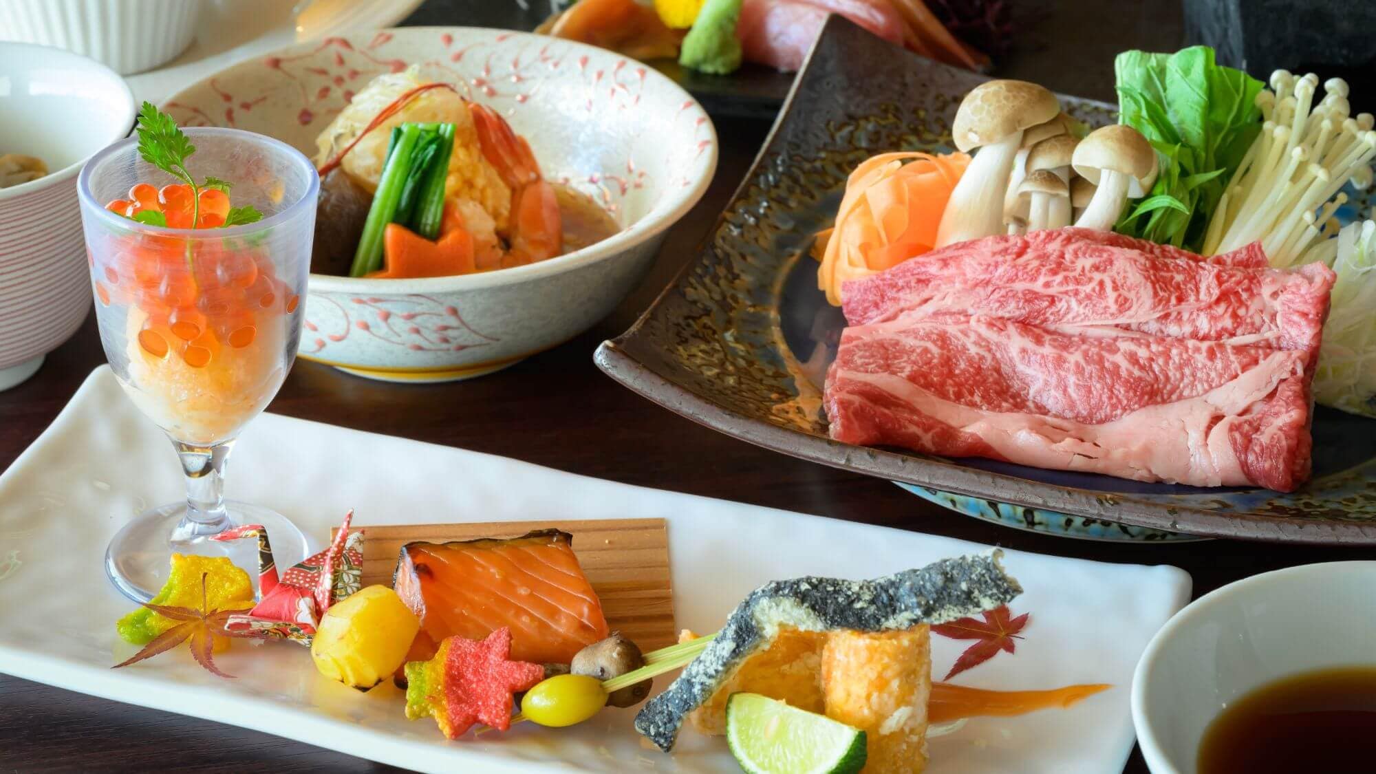 【標準懷石料理】全年享用當季當地食材。