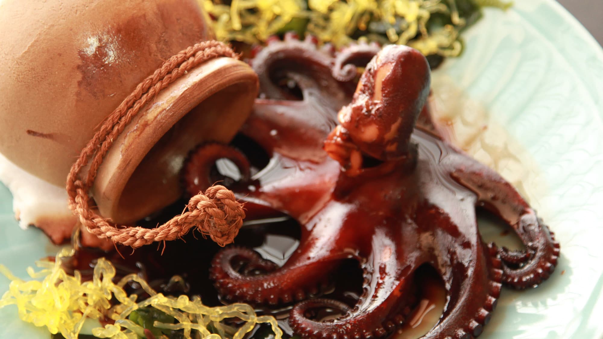 The popular and cute octopus steak ☆