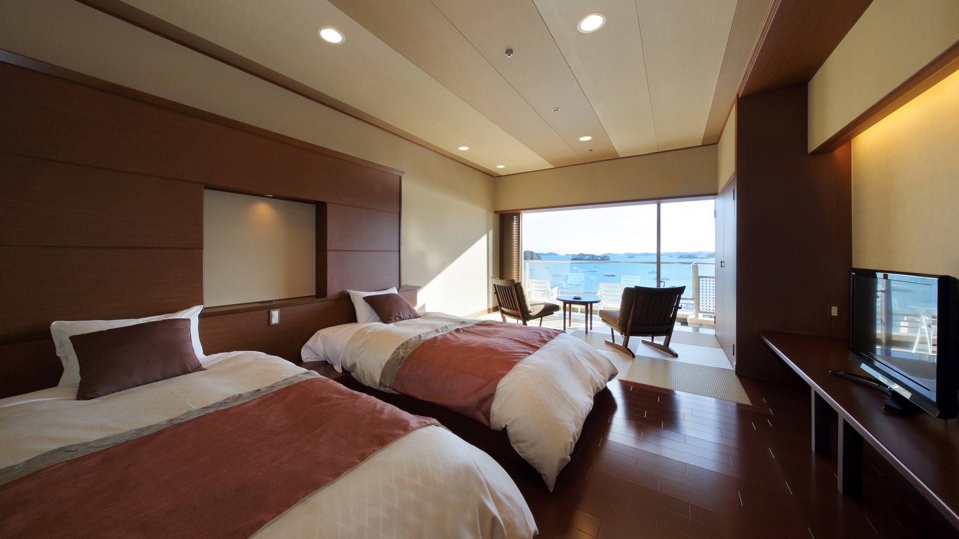 "Momiji" Basho-tei Ocean View Designer Twin Room
