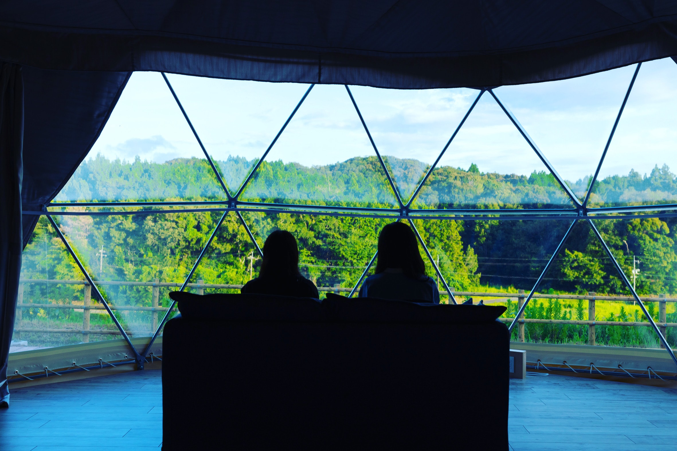 山景 - 從帳篷內看到的風景