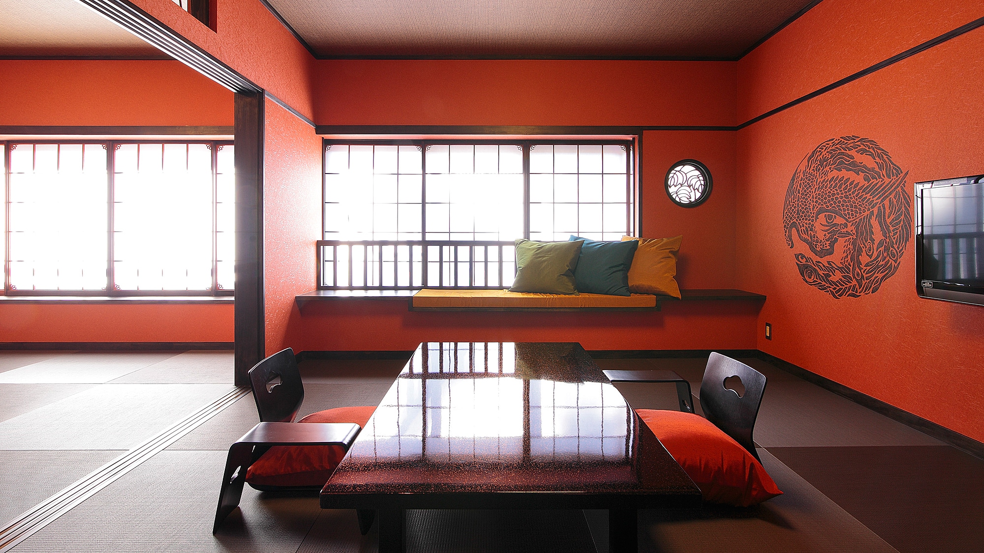An example of a special room: the Vermilion Room