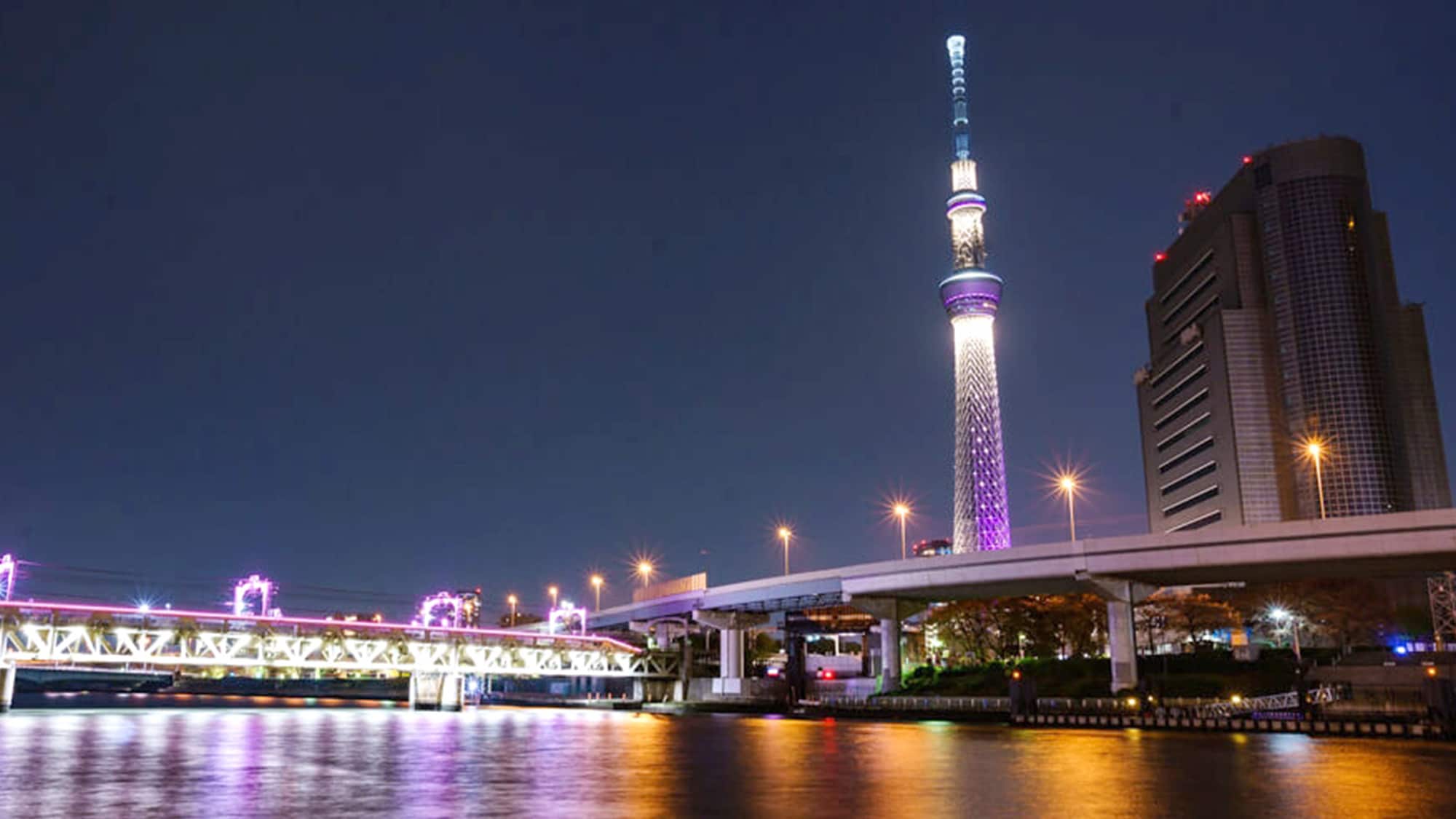 ・ View of Tokyo Sky Tree from Sumida River Terrace