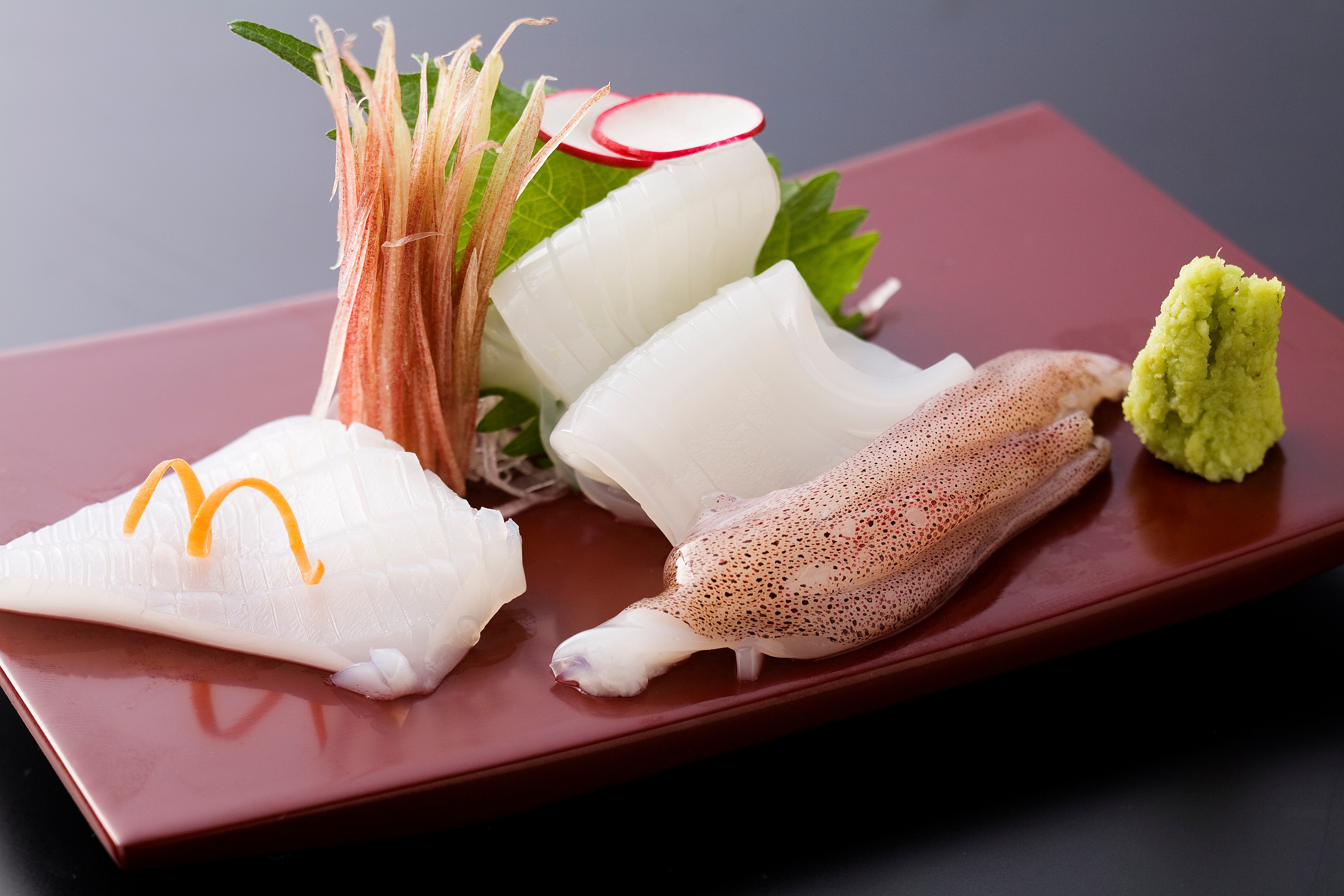 White squid sashimi (special order available)