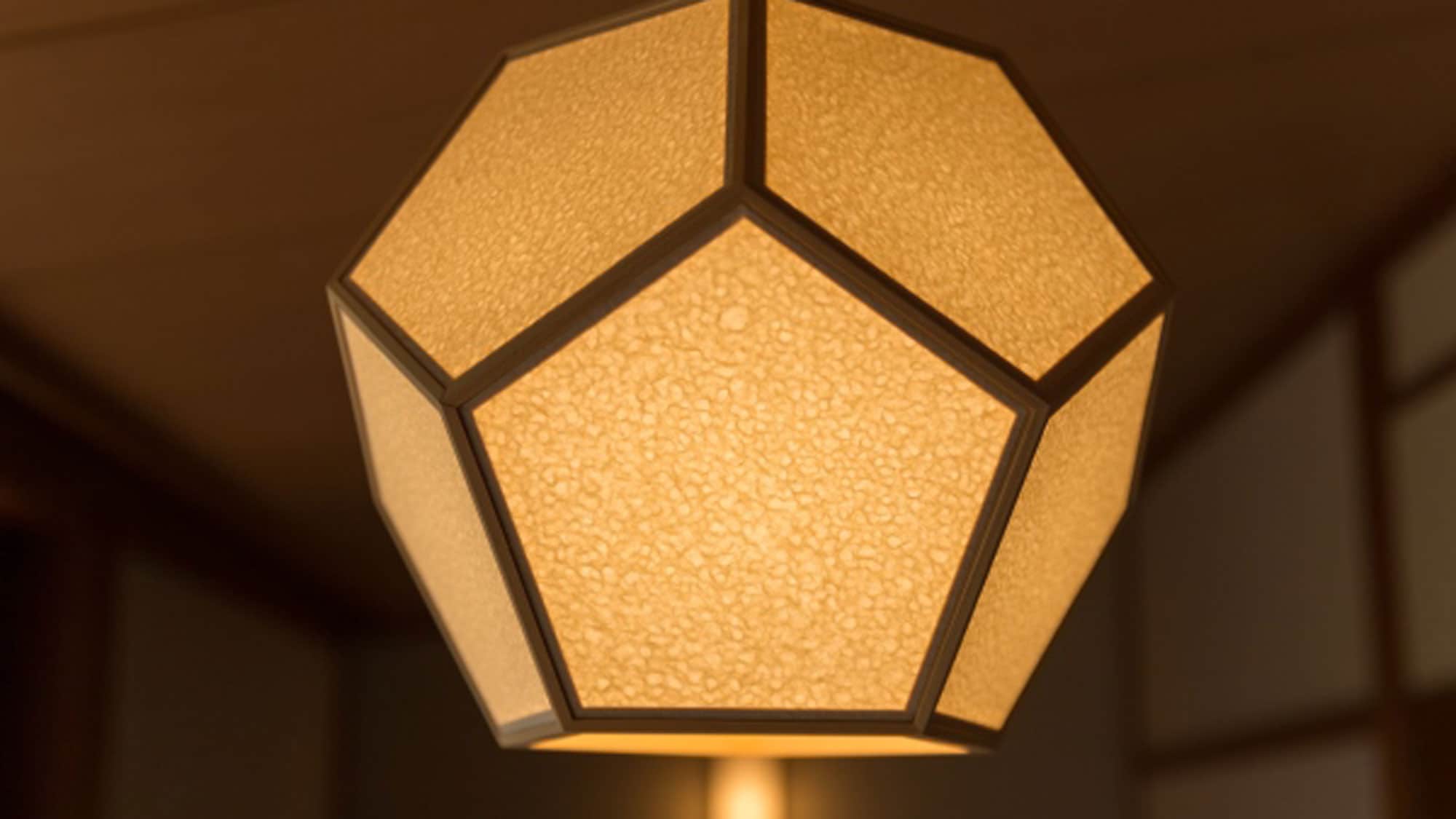 Lighting made from washi paper emits a soft light (Nadeshiko)